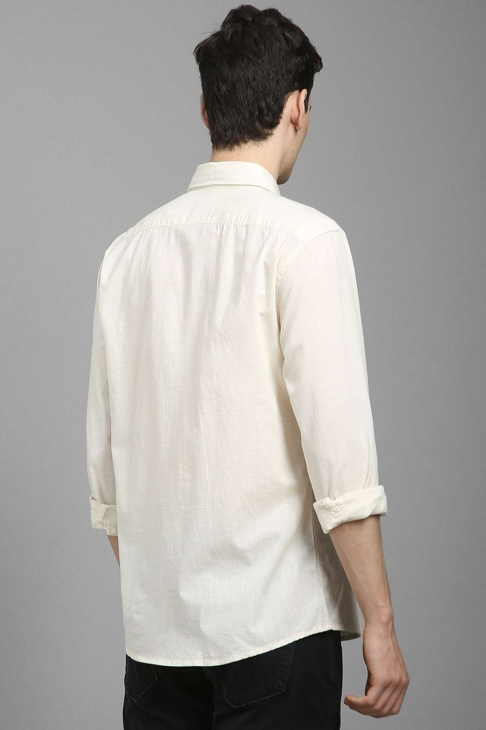 Solid-Cotton-Slim-Fit-Men-s-Casual-Shirt