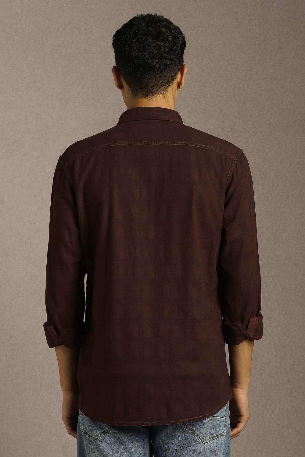 Textured-Cotton-Slim-Fit-Men-s-Casual-Shirt