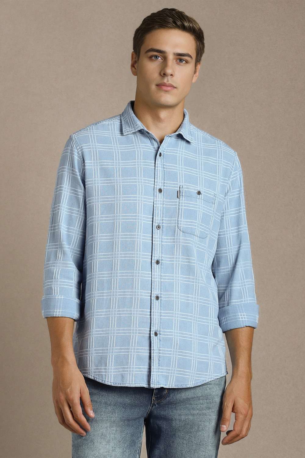 Checks-Cotton-Slim-Fit-Men-s-Casual-Wear-Shirt
