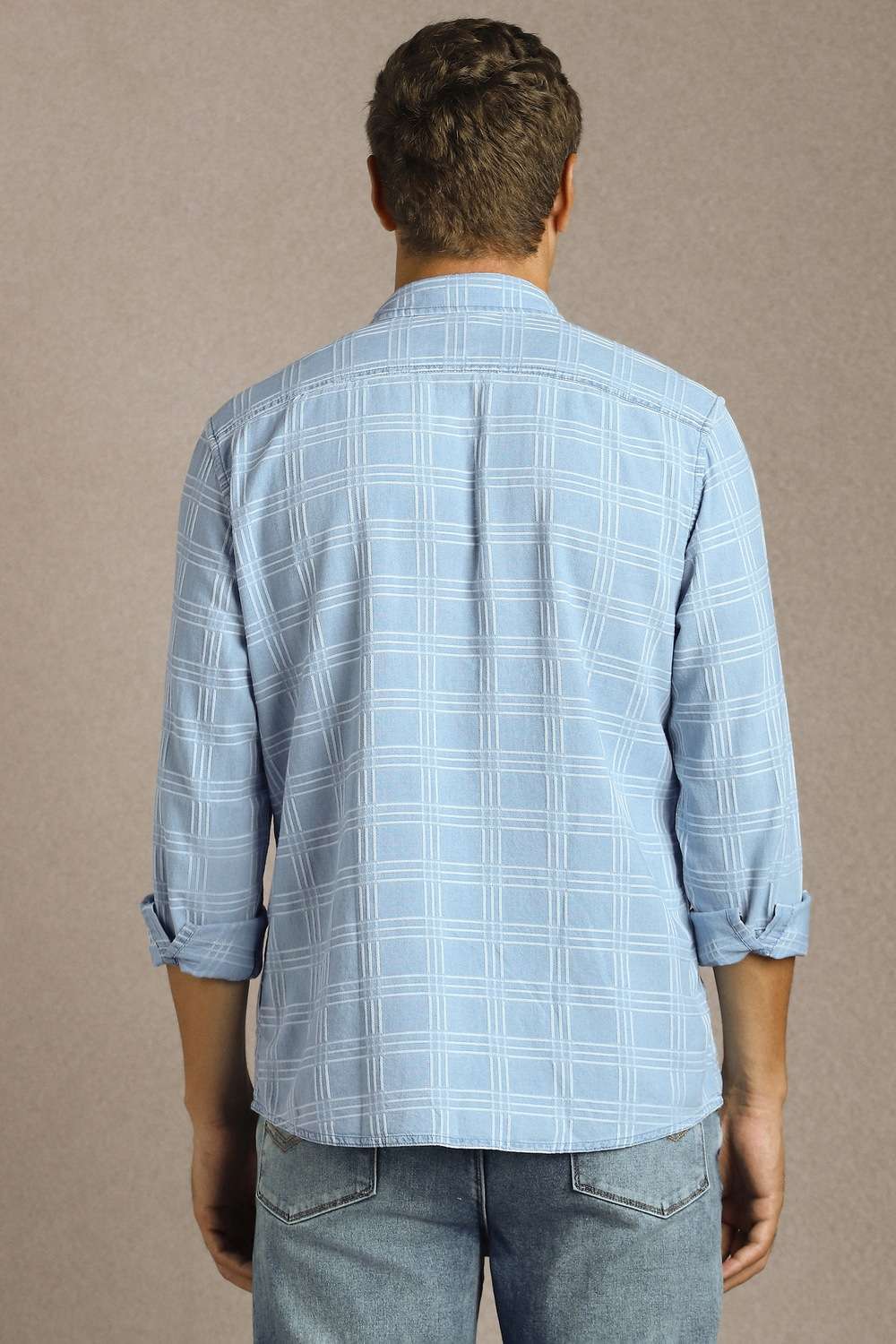 Checks-Cotton-Slim-Fit-Men-s-Casual-Wear-Shirt