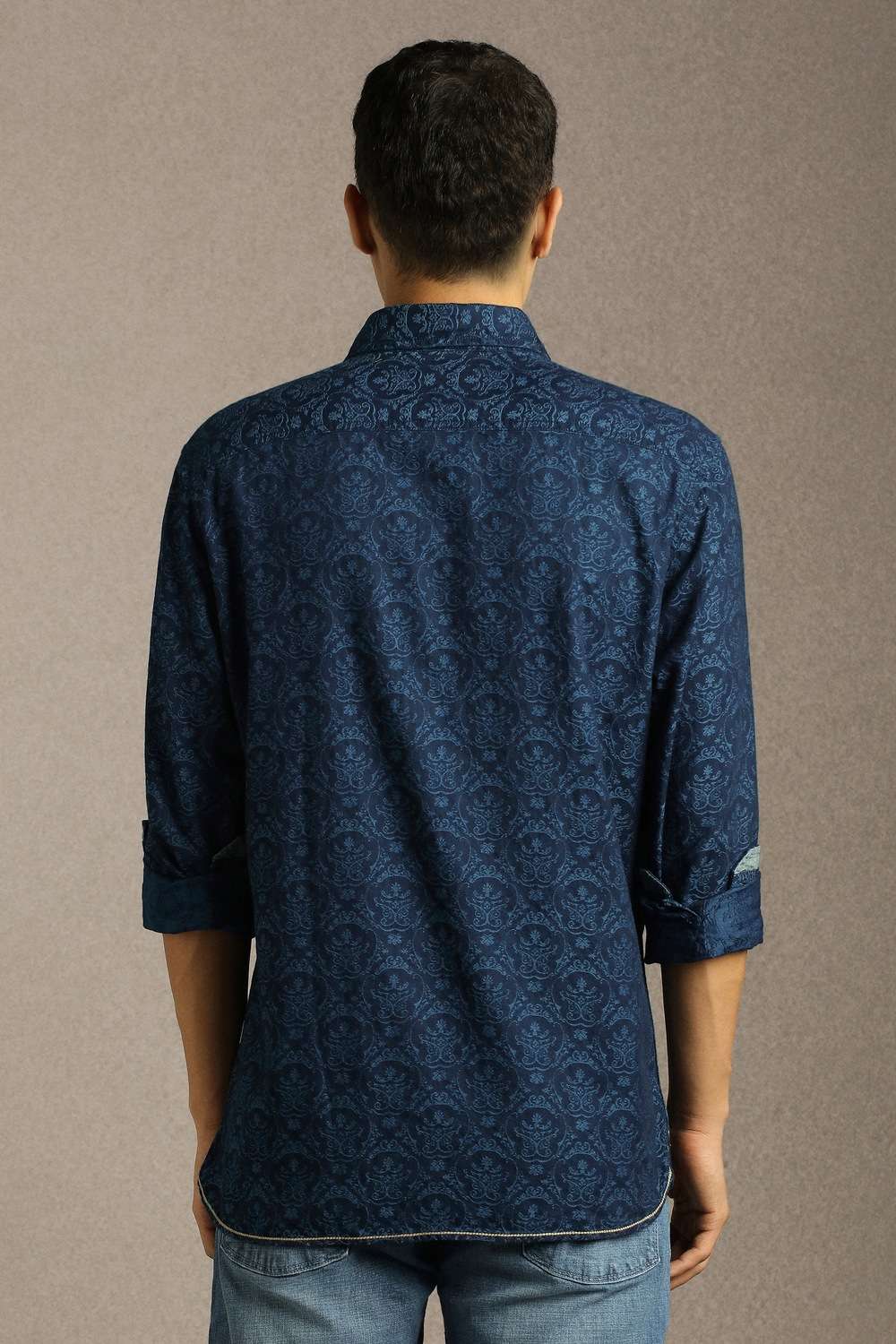 Textured-Cotton-Slim-Fit-Men-s-Casual-Shirt