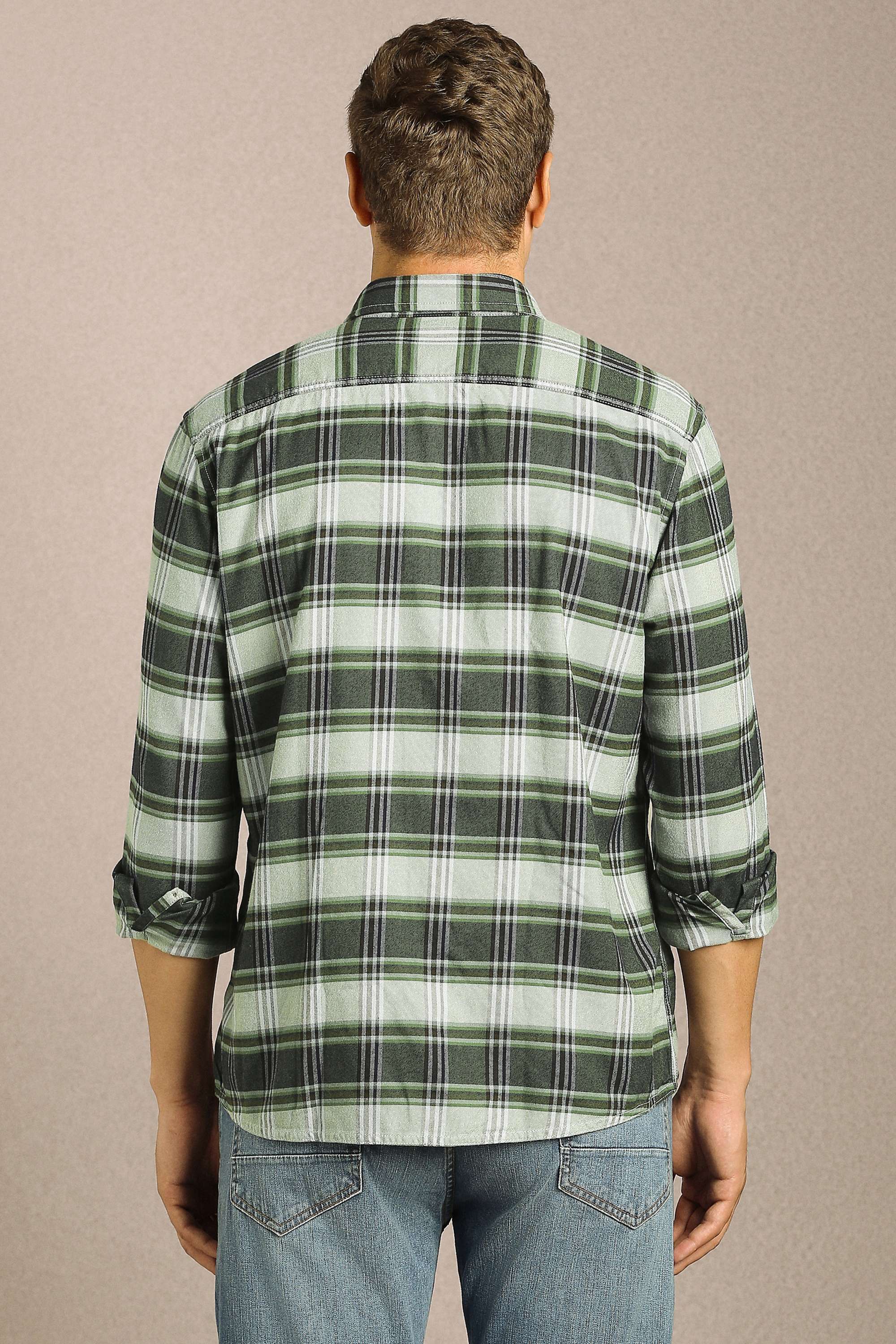 Checks-Cotton-Blend-Slim-Fit-Men-s-Casual-Shirt