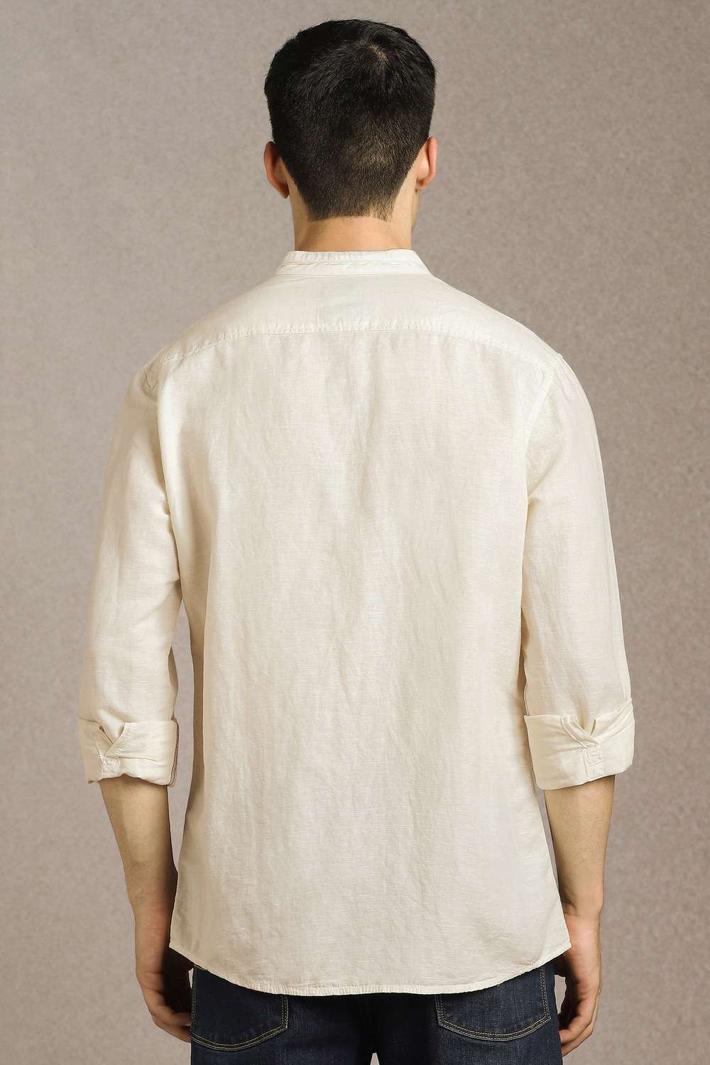 Solid-Cotton-Linen-Blend-Slim-Fit-Men-s-Casual-Shirt