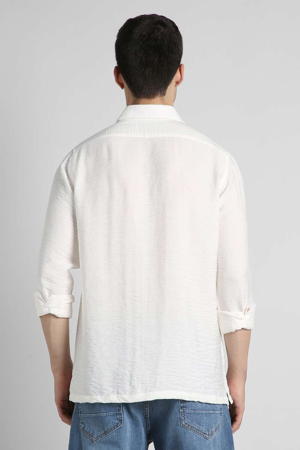 Solid-Rayon-Slim-Fit-Men-s-Casual-Shirt