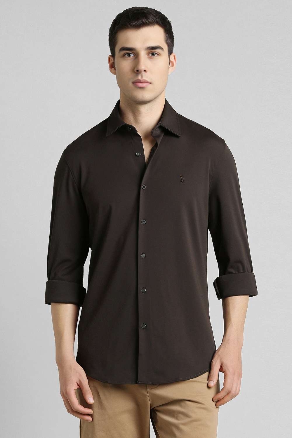 Solid-Rayon-Slim-Fit-Men-s-Casual-Shirt