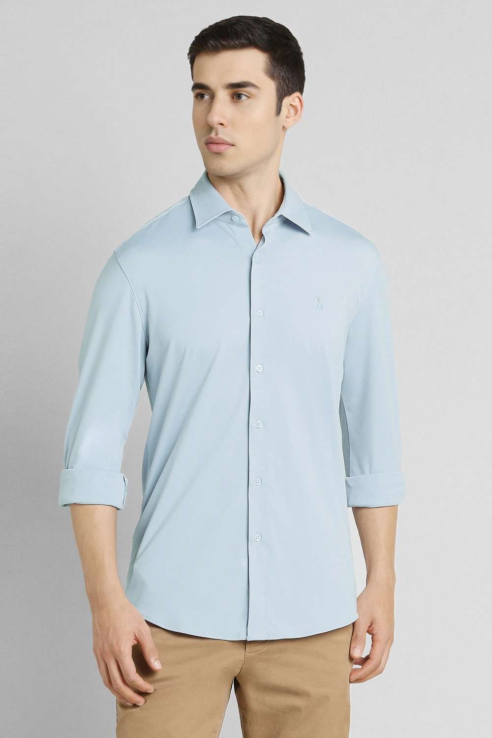 Solid-Rayon-Slim-Fit-Men-s-Casual-Shirt