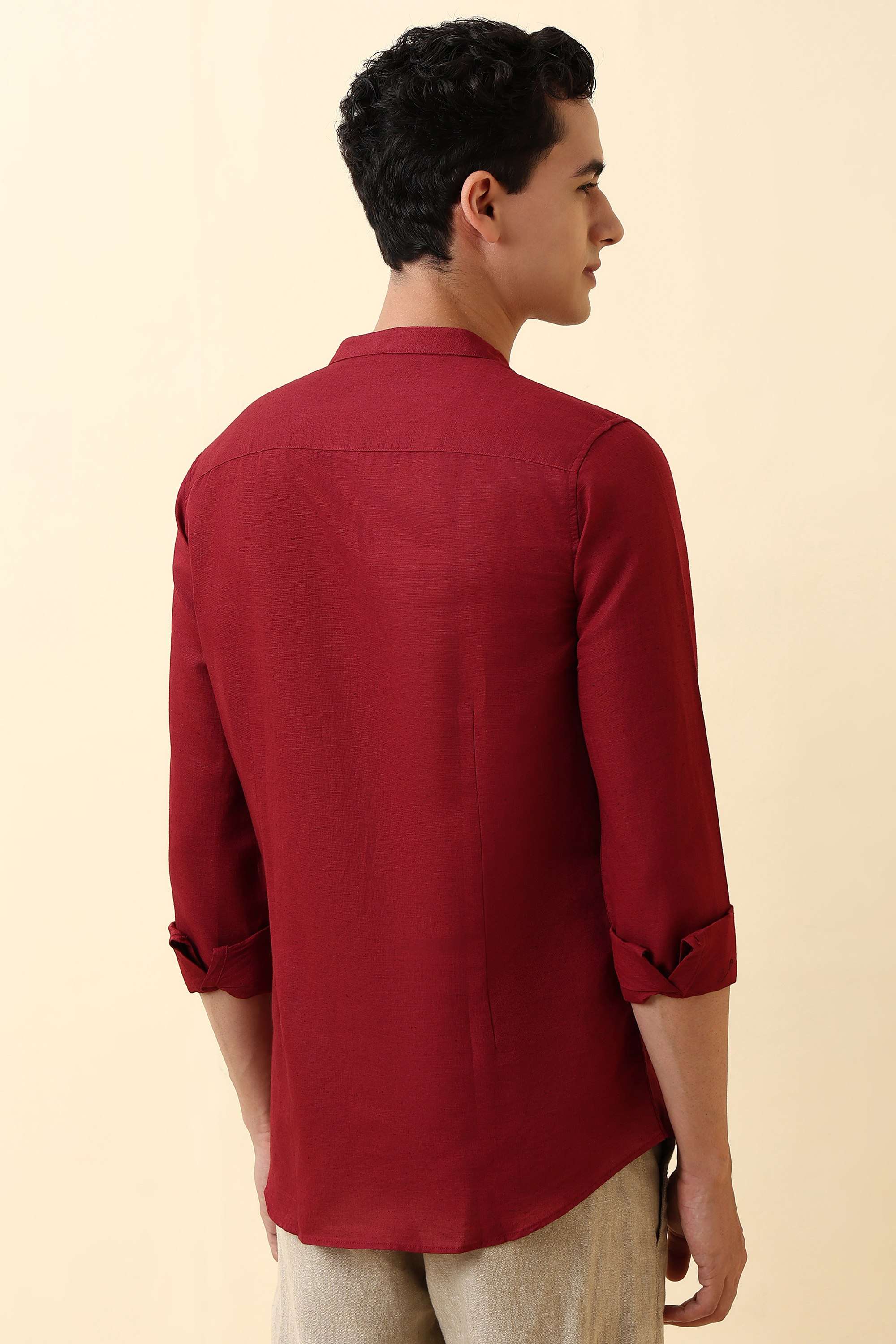 Solid-Blended-Fabric-Regular-Fit-Men-Casual-Wear-Shirt