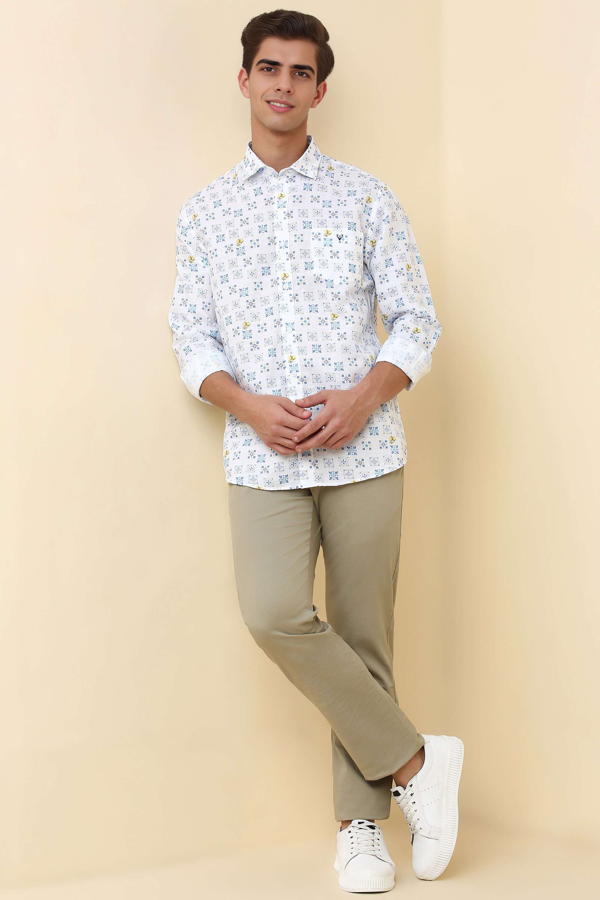 Printed-Blended-Fabric-Regular-Fit-Men-s-Formal-Shirt