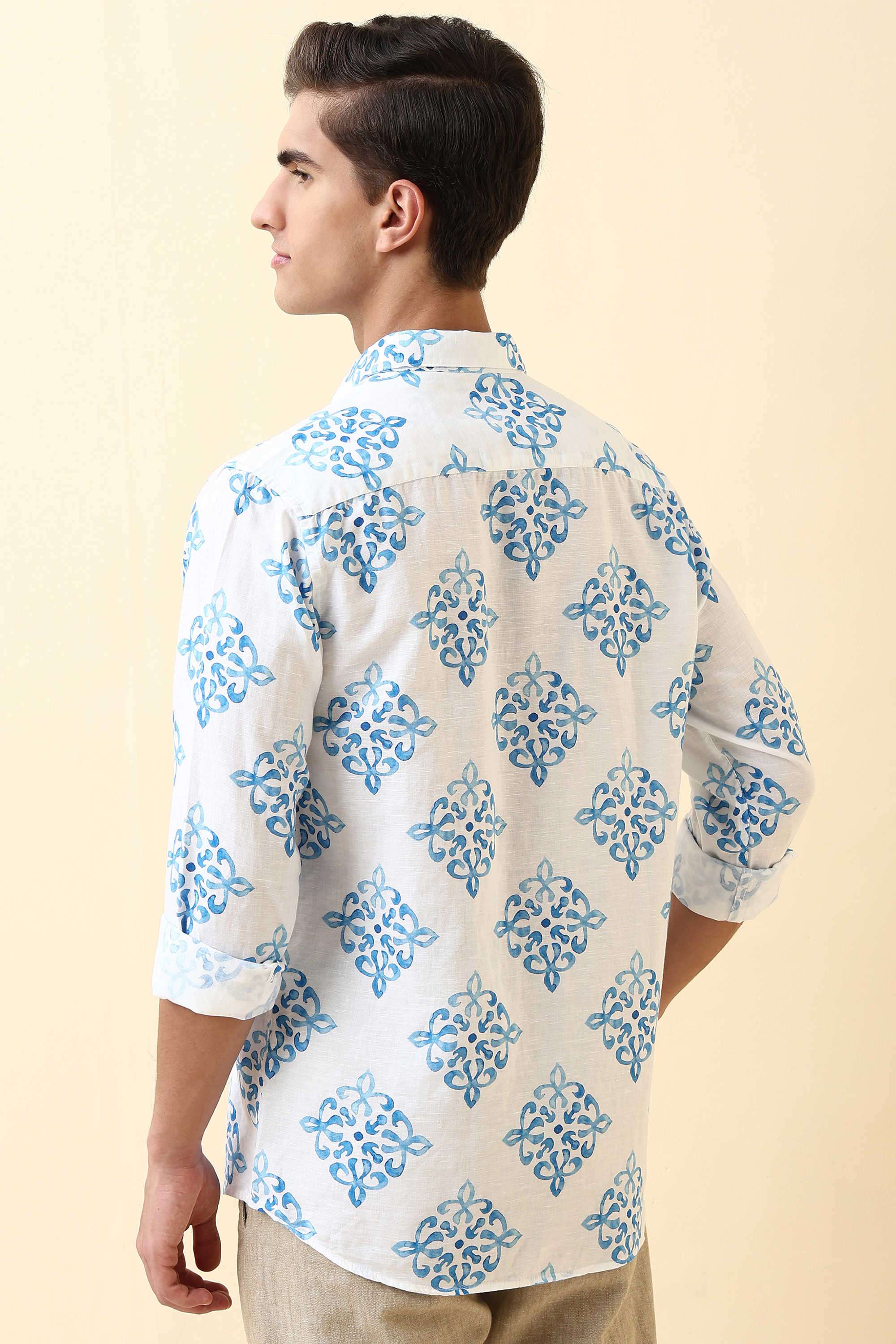 Printed-Cotton-Linen-Blend-Regular-Fit-Men-s-Formal-Shirt