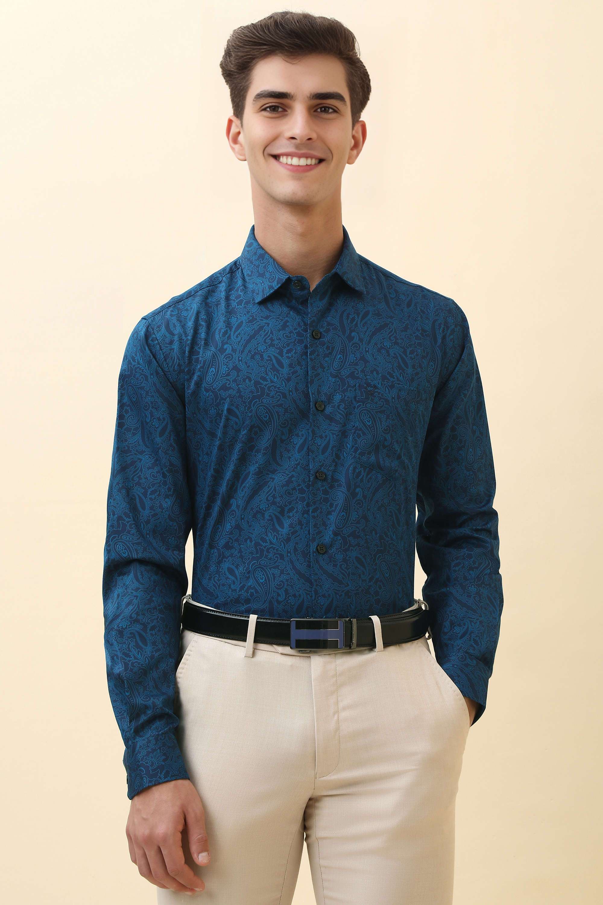 Printed-Cotton-Regular-Fit-Men-Formal-Wear-Shirt