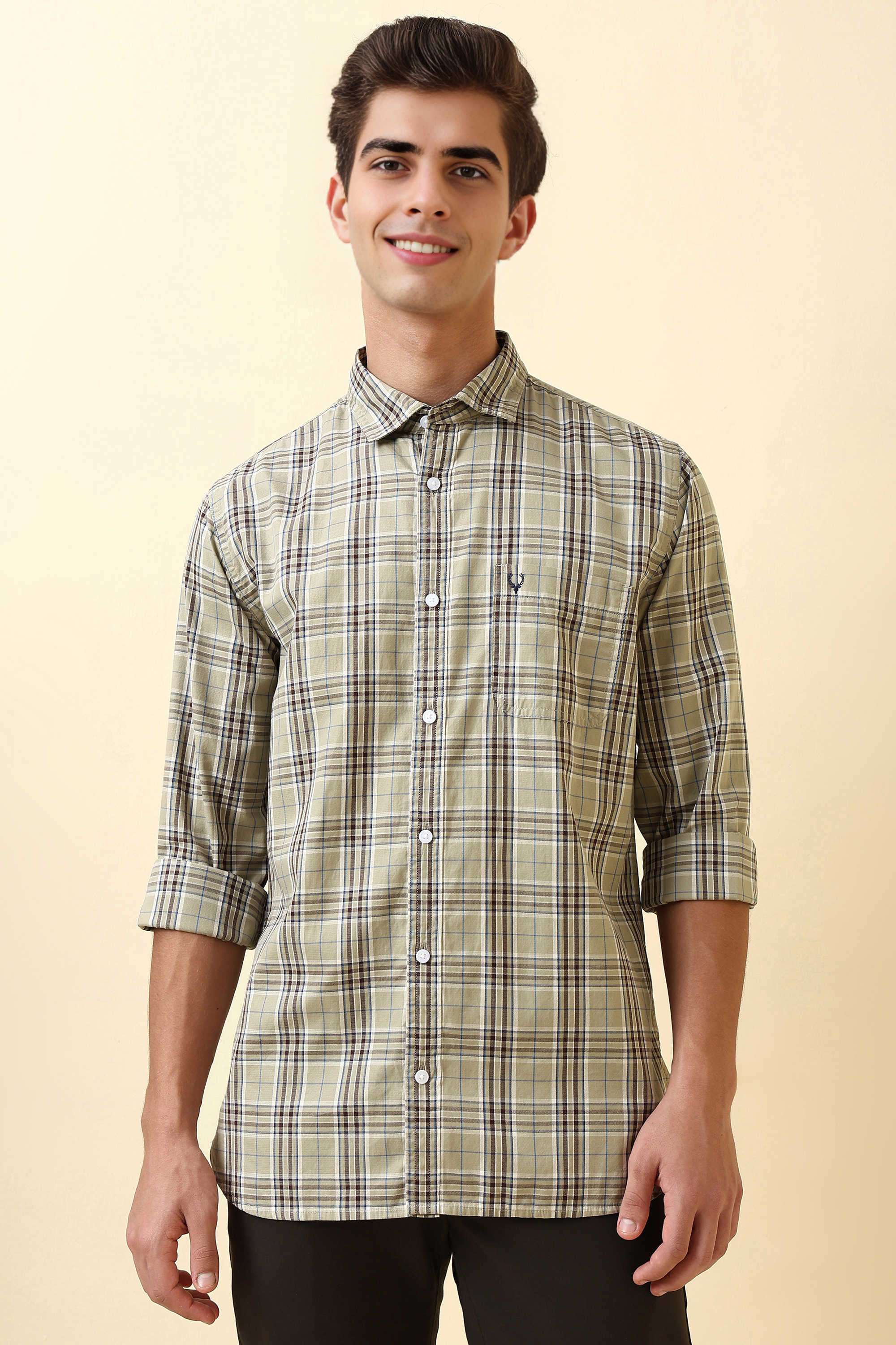 Checks-Cotton-Regular-Fit-Men-s-Formal-Shirt
