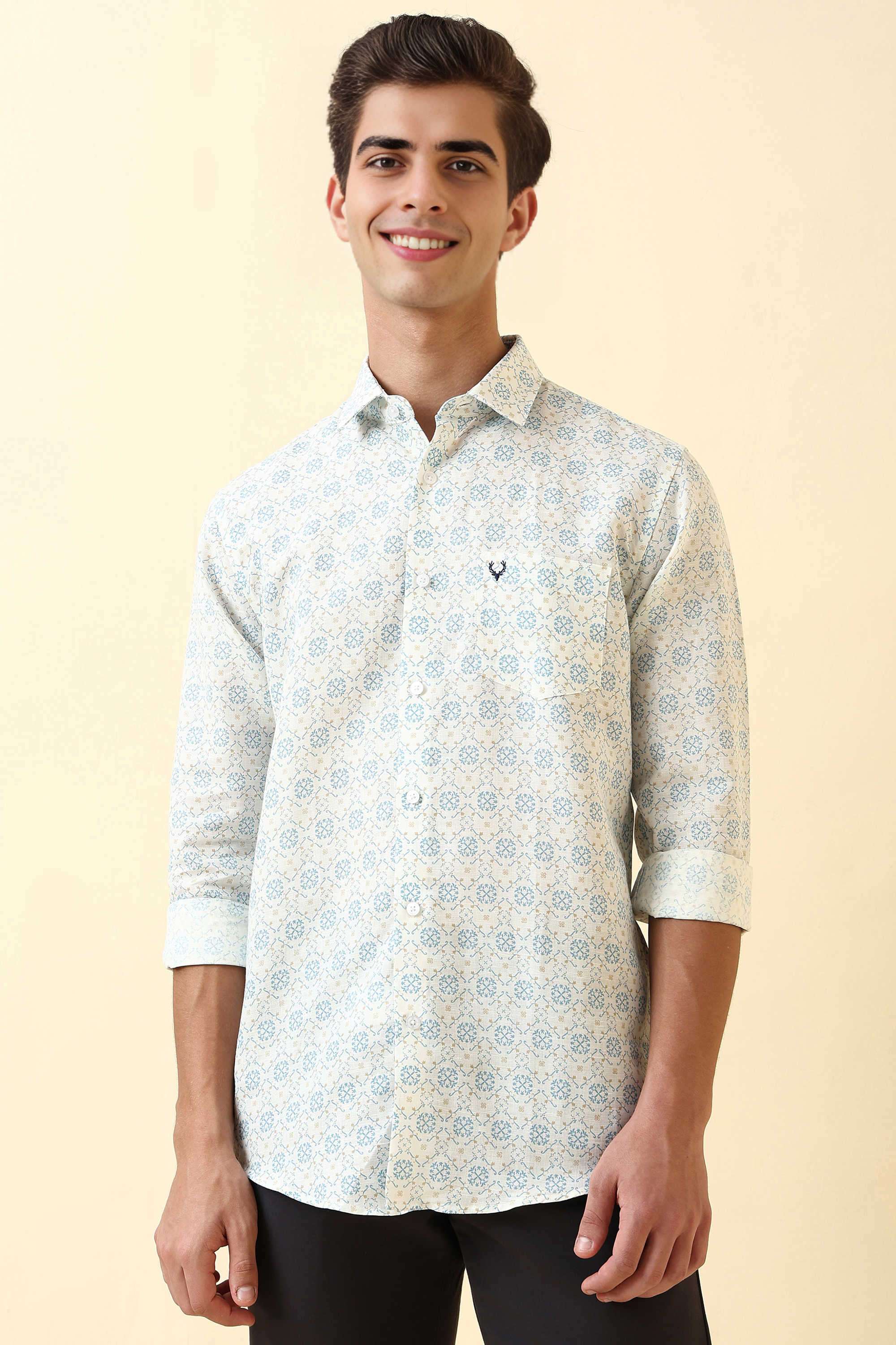 Printed-Cotton-Linen-Blend-Regular-Fit-Men-s-Formal-Shirt