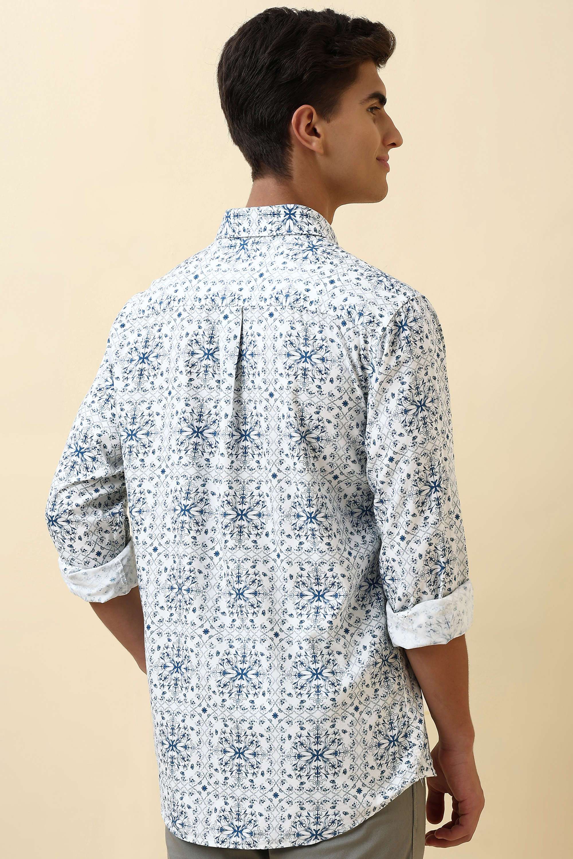 Printed-Cotton-Blend-Regular-Fit-Men-Formal-Wear-Shirt