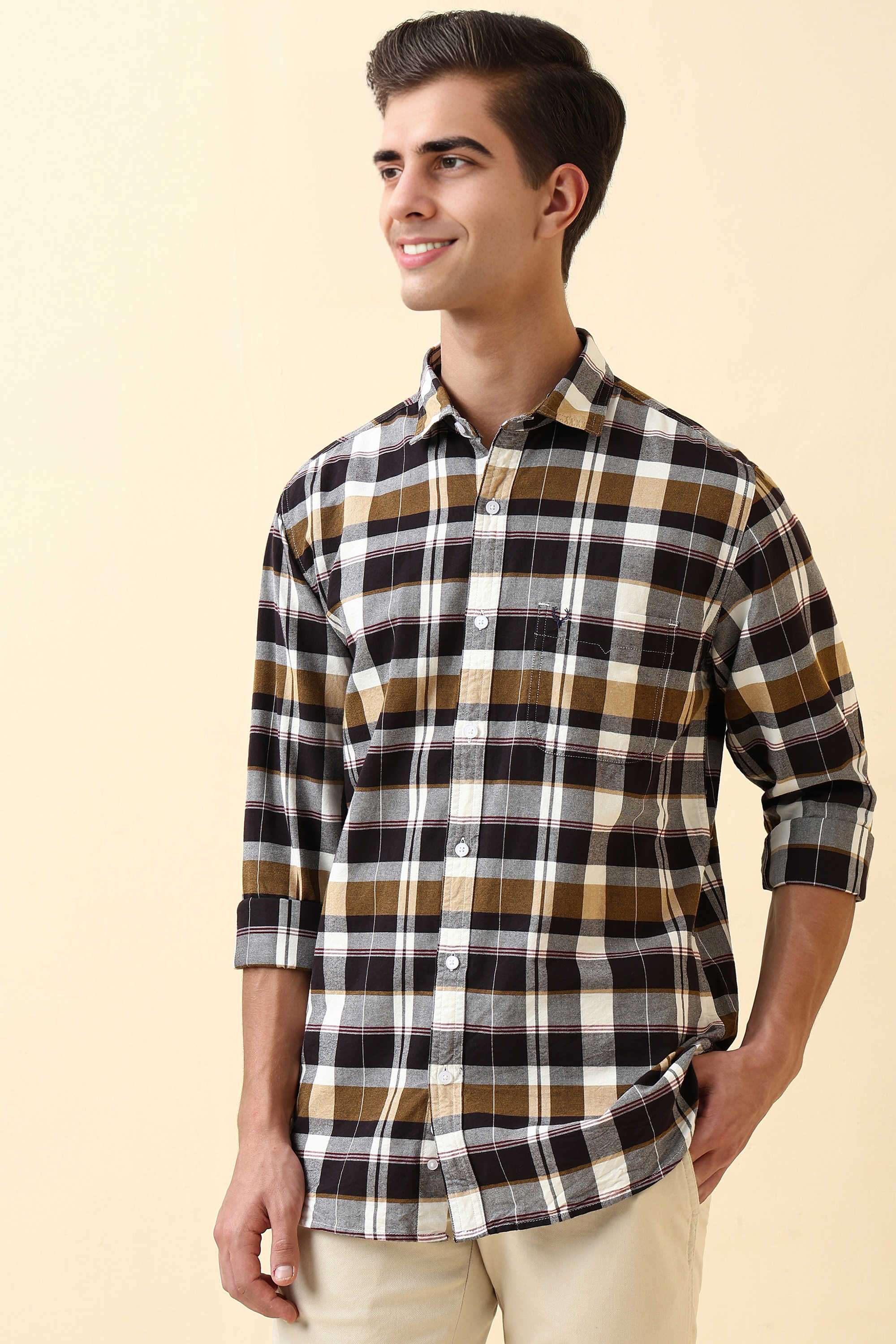 Checks-Cotton-Regular-Fit-Men-s-Formal-Shirt
