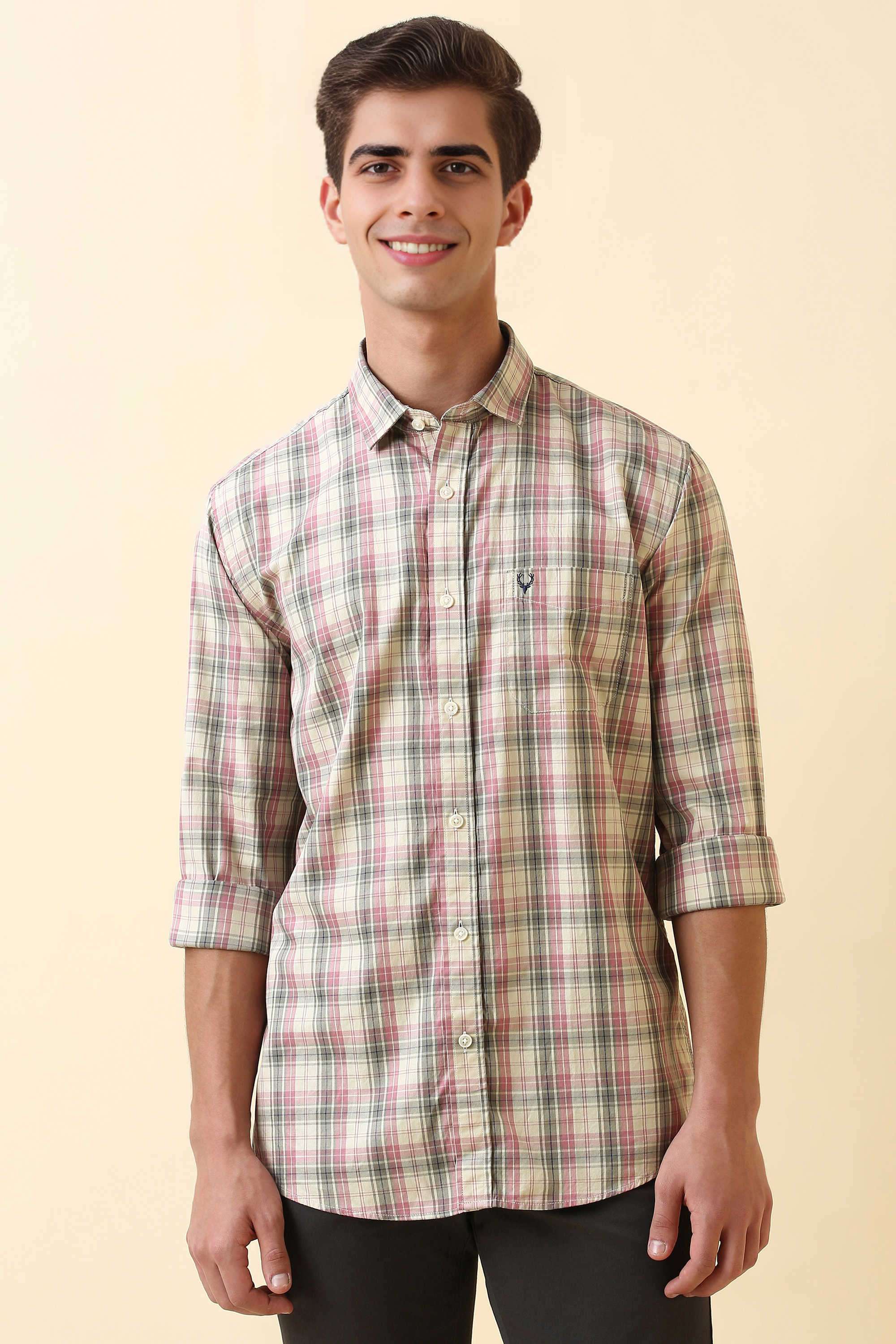 Checks-Cotton-Regular-Fit-Men-Casual-Wear-Shirt