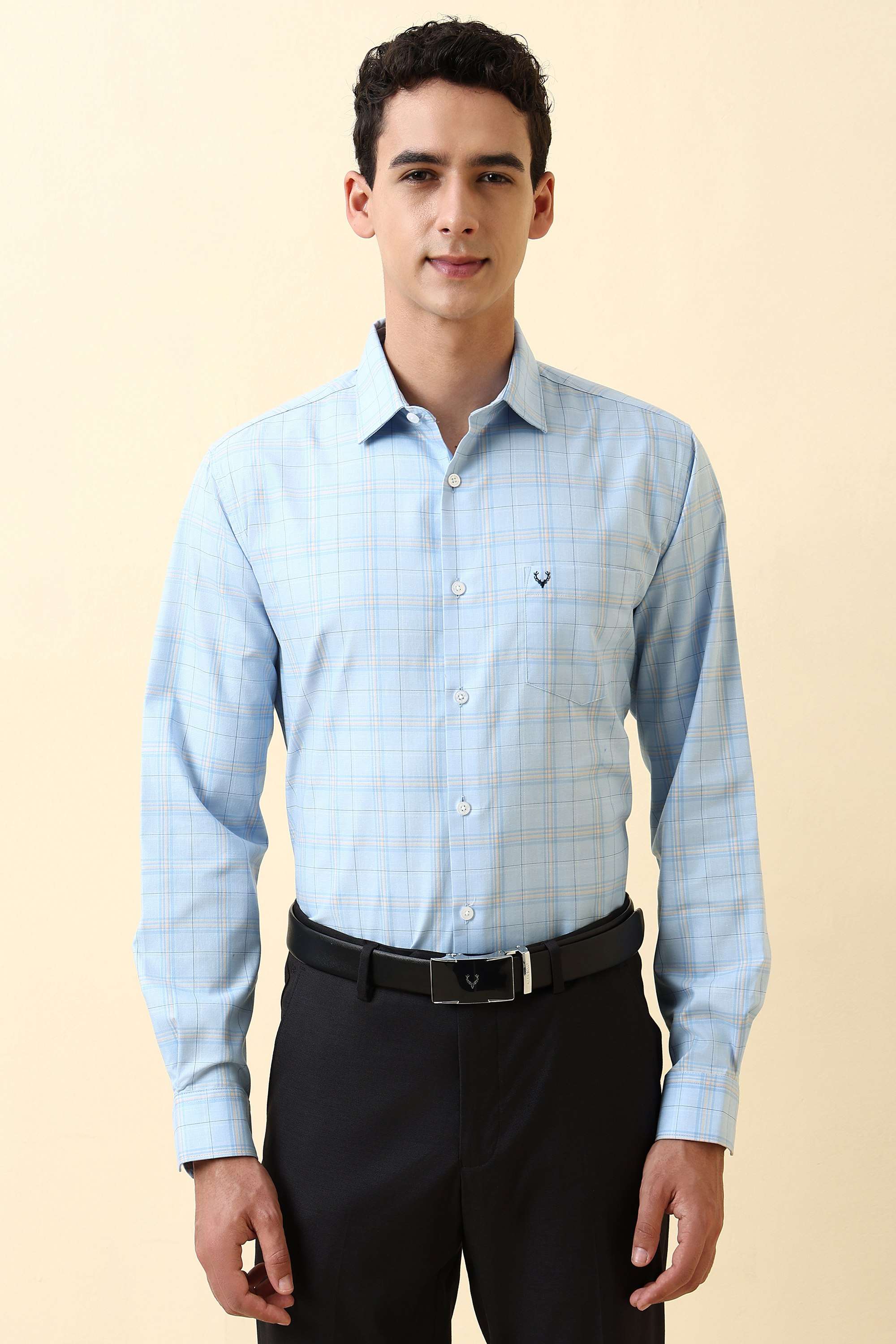 Checks-Cotton-Regular-Fit-Men-s-Formal-Shirt