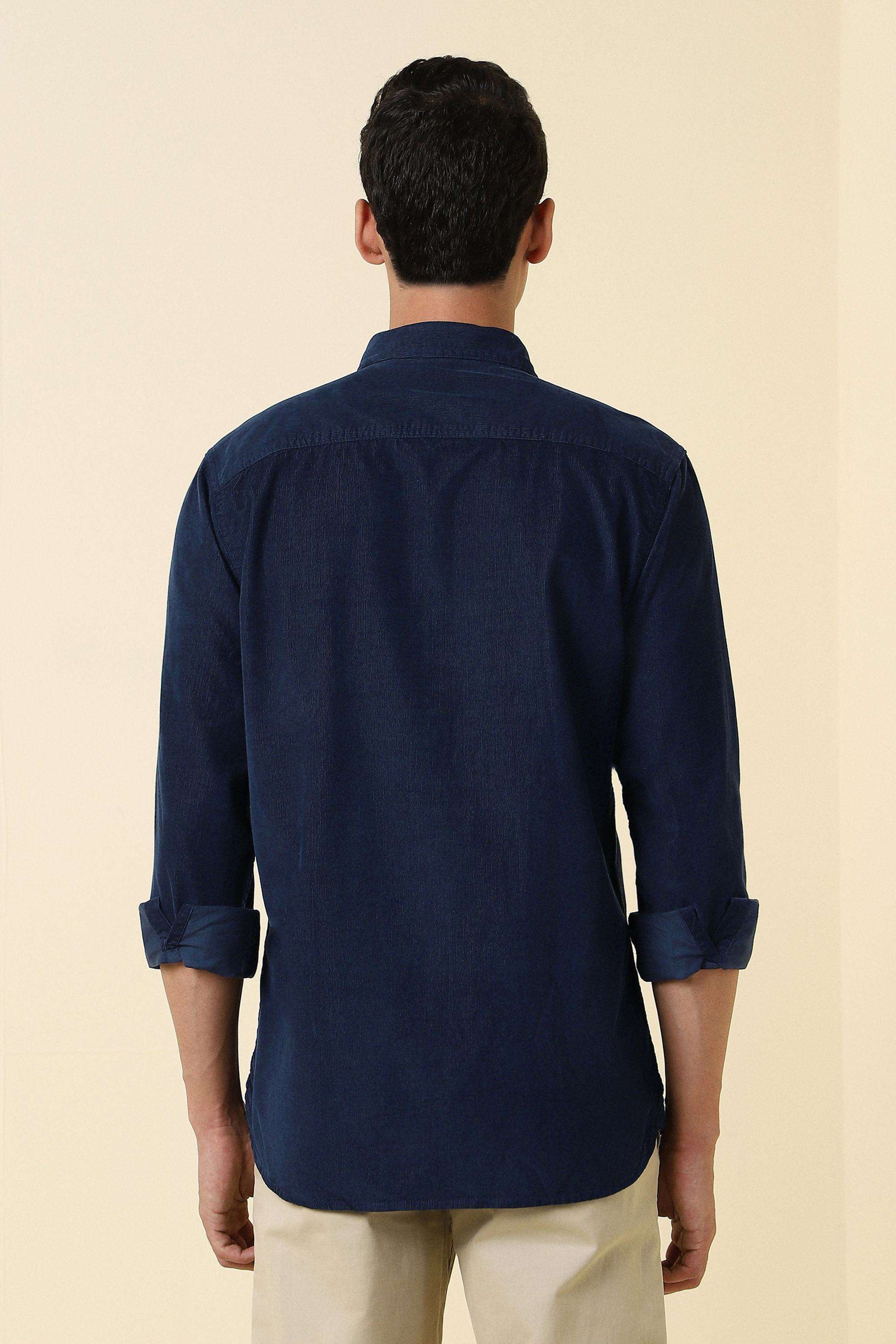 Solid-Cotton-Regular-Fit-Men-s-Shirt