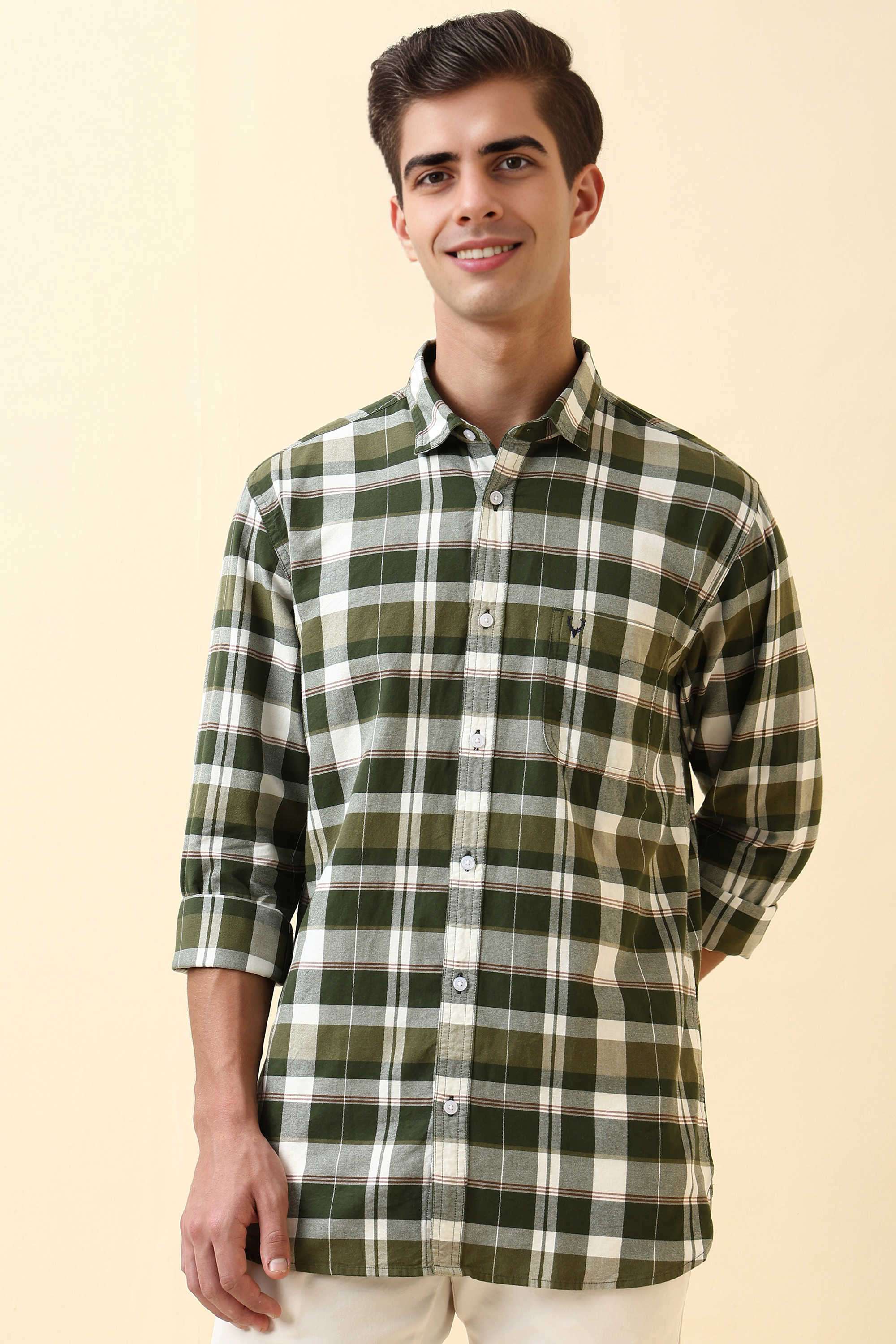 Checks-Cotton-Regular-Fit-Men-s-Formal-Shirt