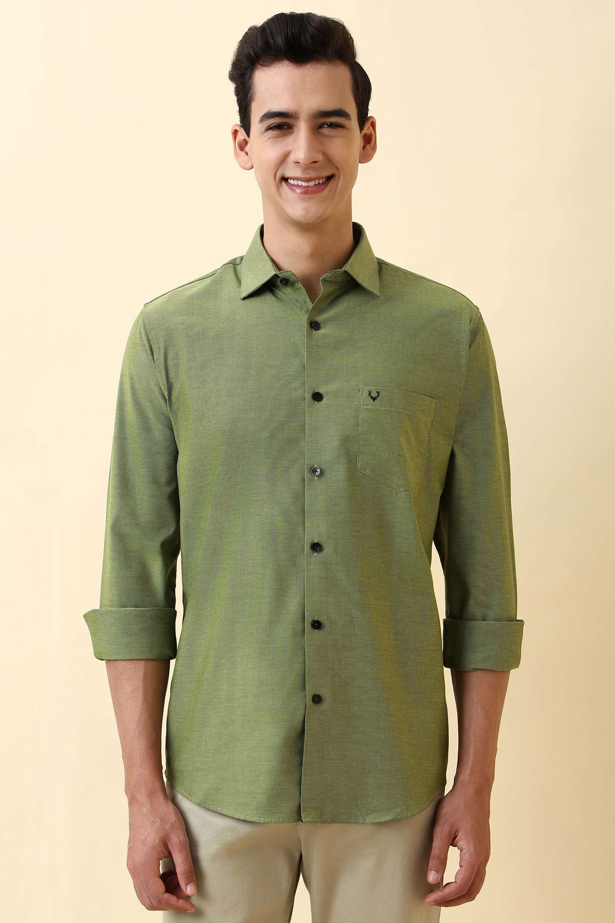 Solid-Cotton-Regular-Fit-Men-s-Formal-Shirt