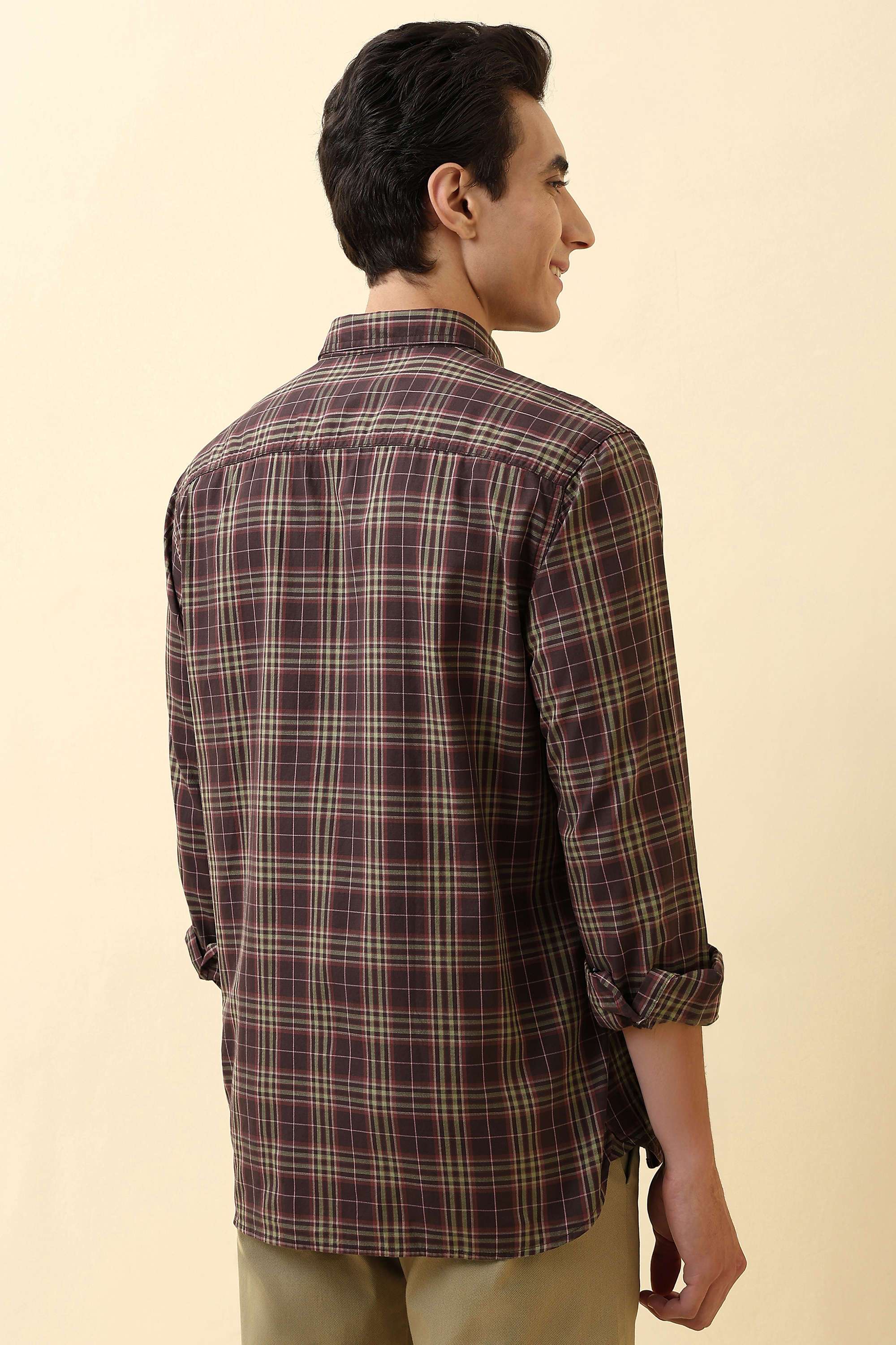 Checks-Cotton-Regular-Fit-Men-Formal-Wear-Shirt
