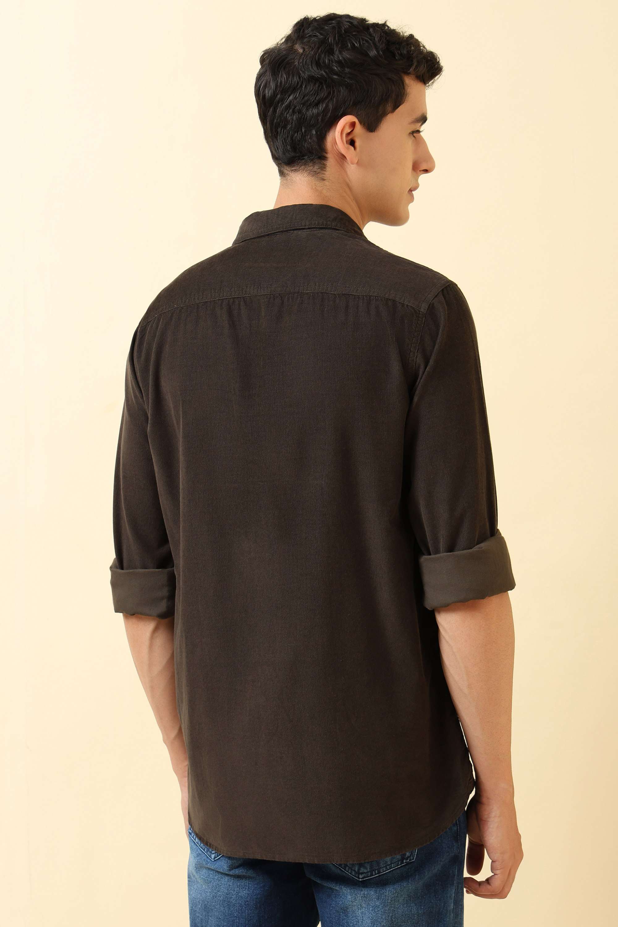Solid-Cotton-Regular-Fit-Men-Casual-Wear-Shirt