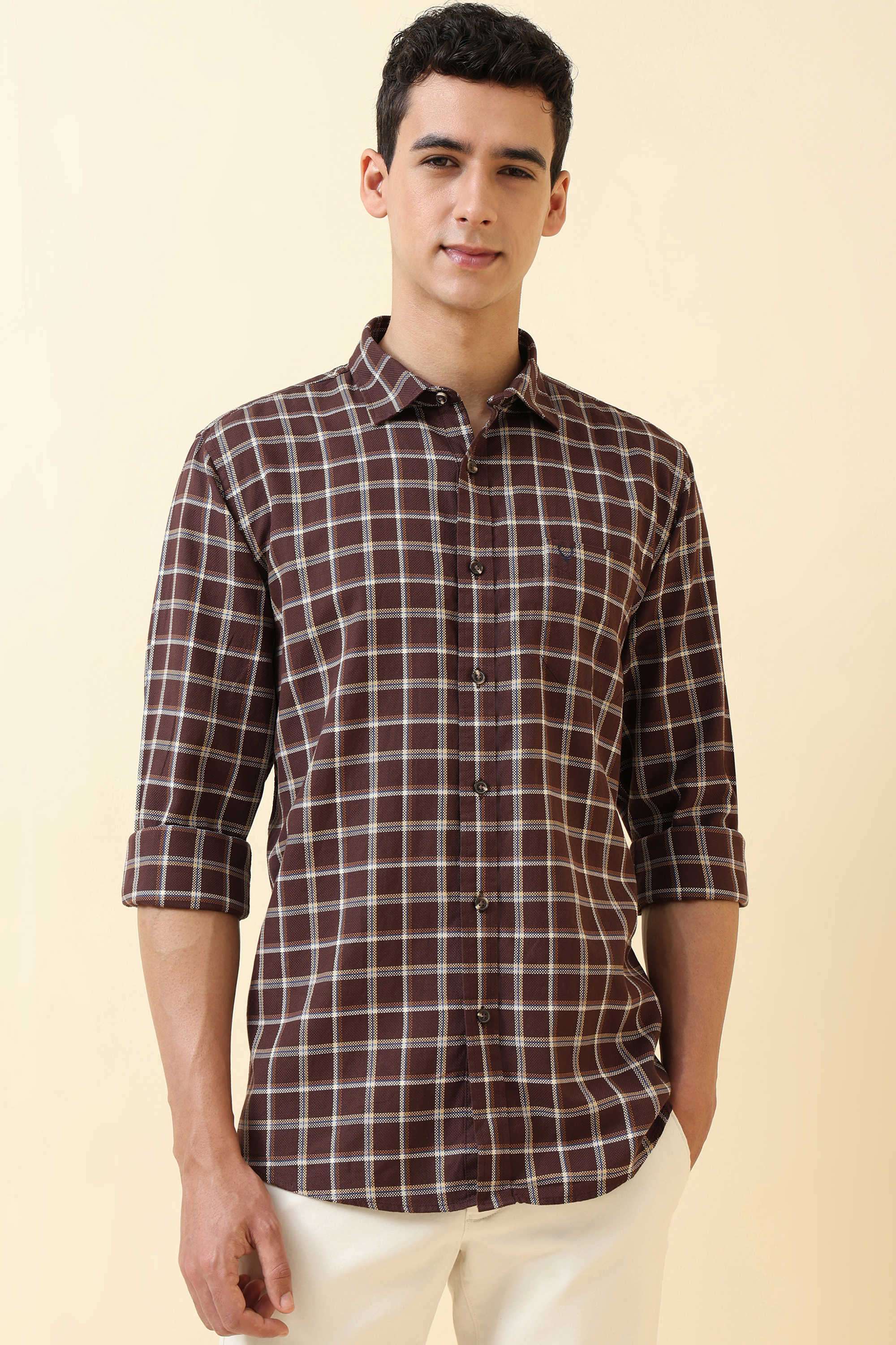 Checks-Cotton-Regular-Fit-Men-s-Formal-Shirt