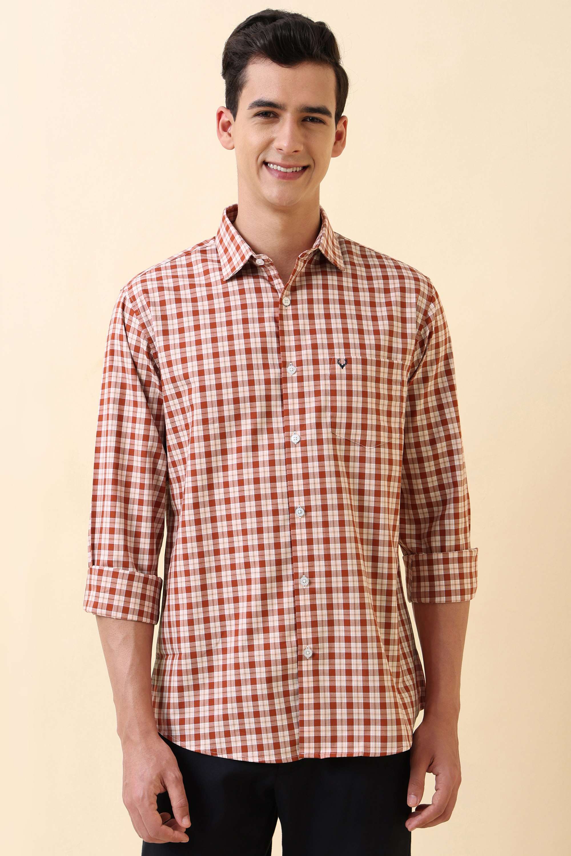 Checks-Cotton-Regular-Fit-Men-s-Formal-Shirt