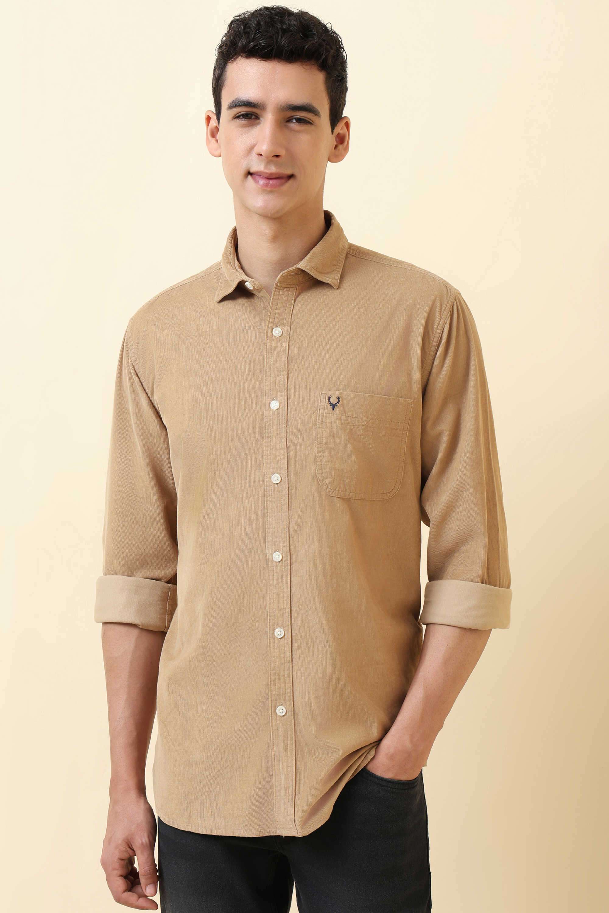 Solid-Cotton-Regular-Fit-Men-s-Formal-Shirt