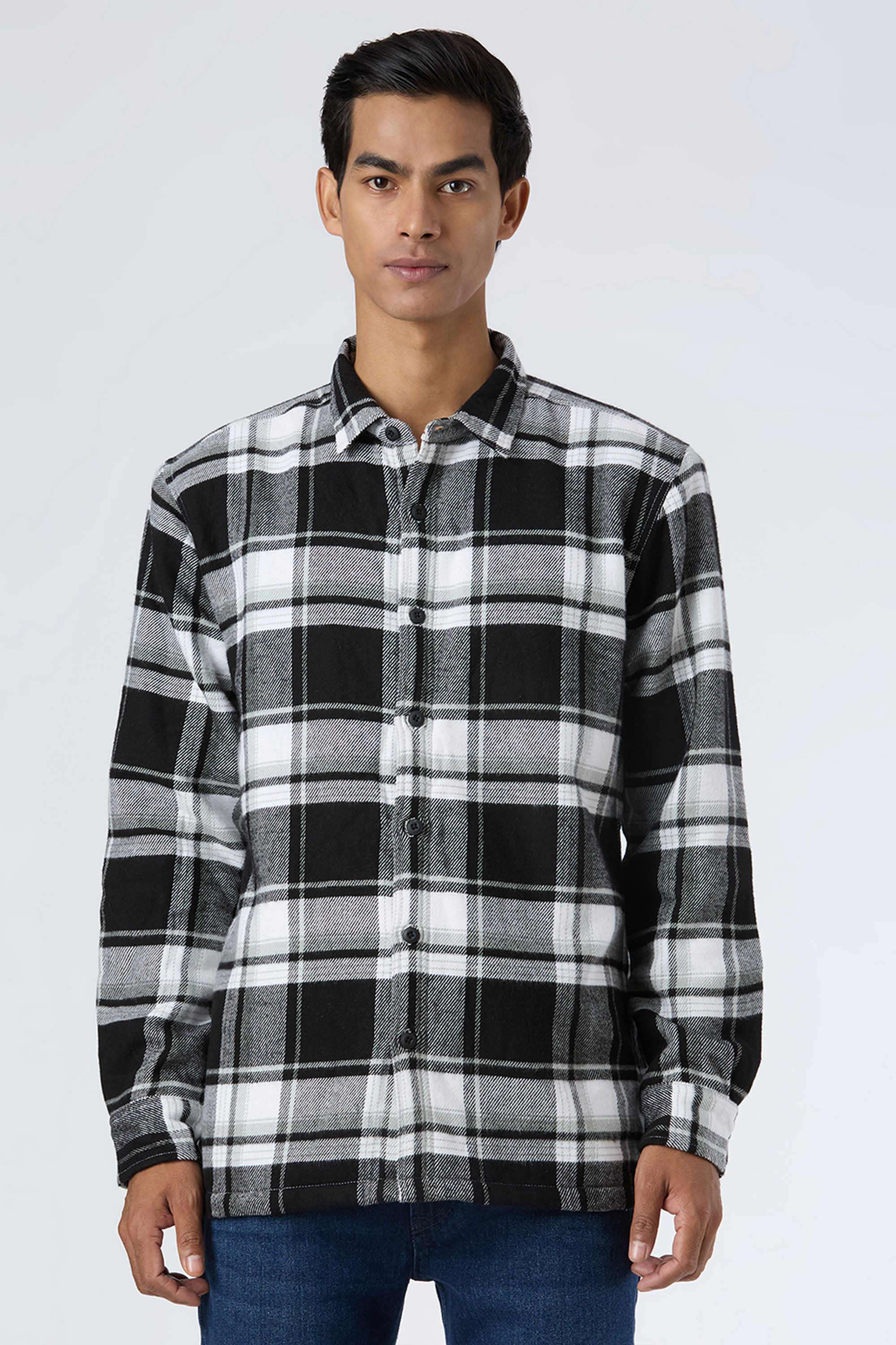 Checks-Cotton-Relaxed-Fit-Men-Casual-Shirt