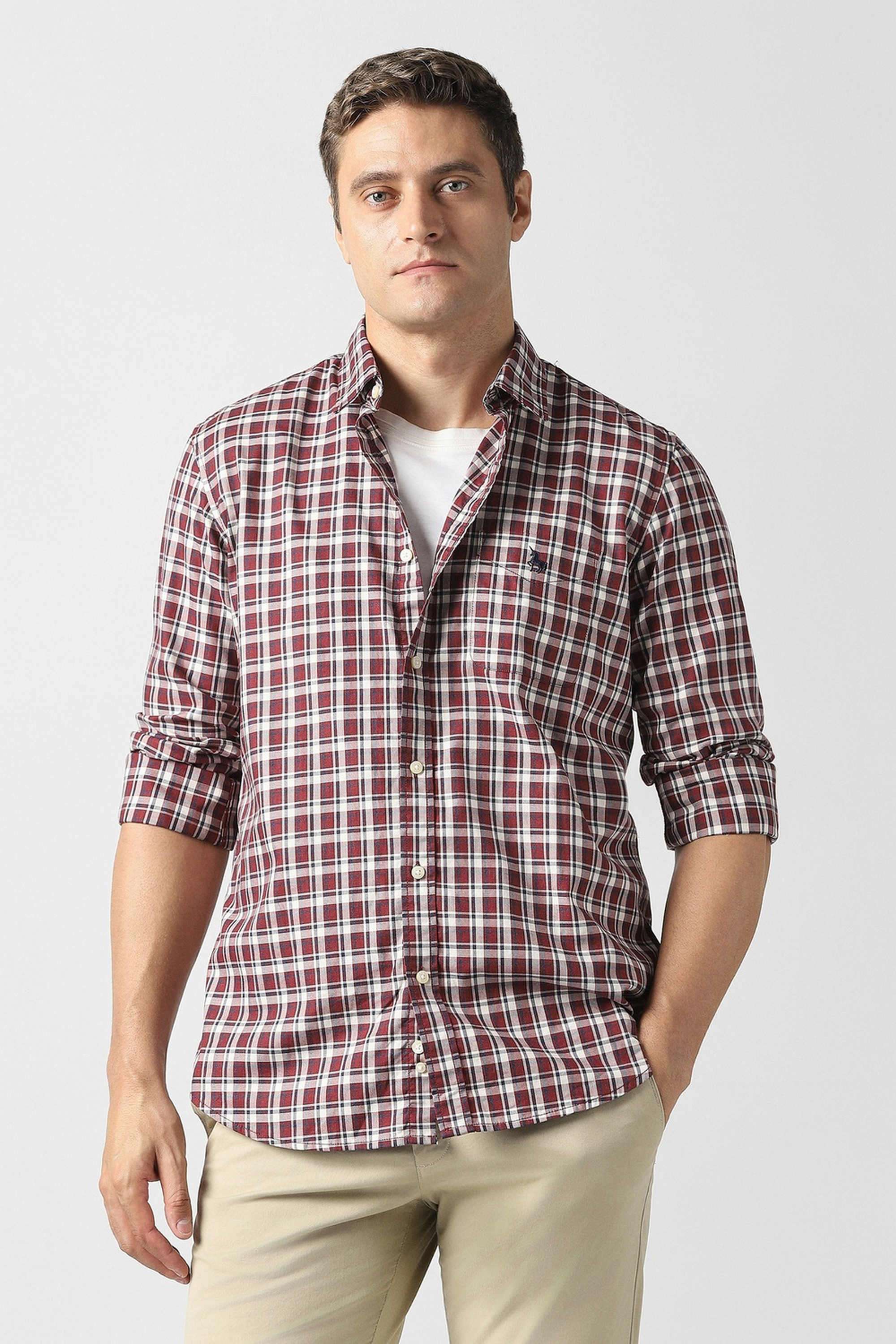 Checks-Cotton-Slim-Fit-Men-s-Casual-Shirt