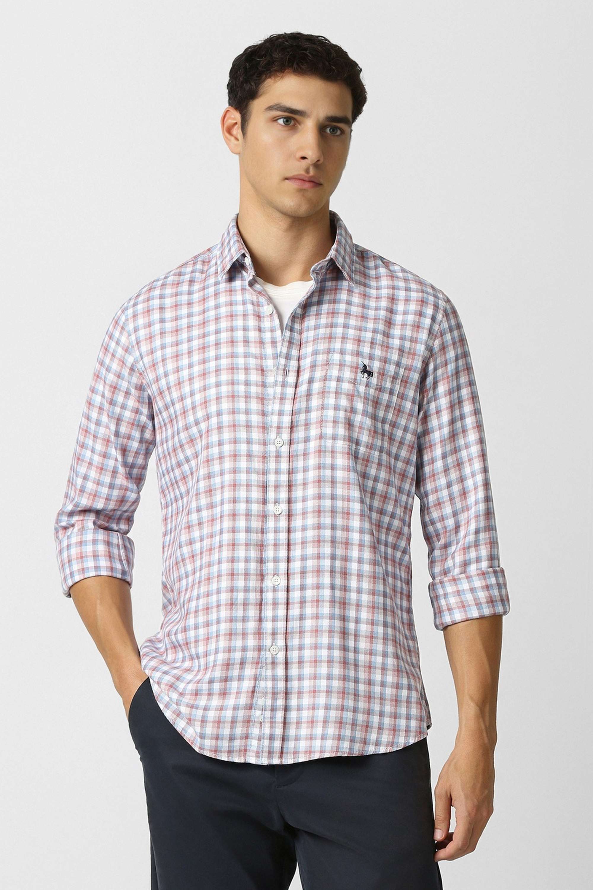 Checks-Cotton-Slim-Fit-Men-Casual-Wear-Shirt
