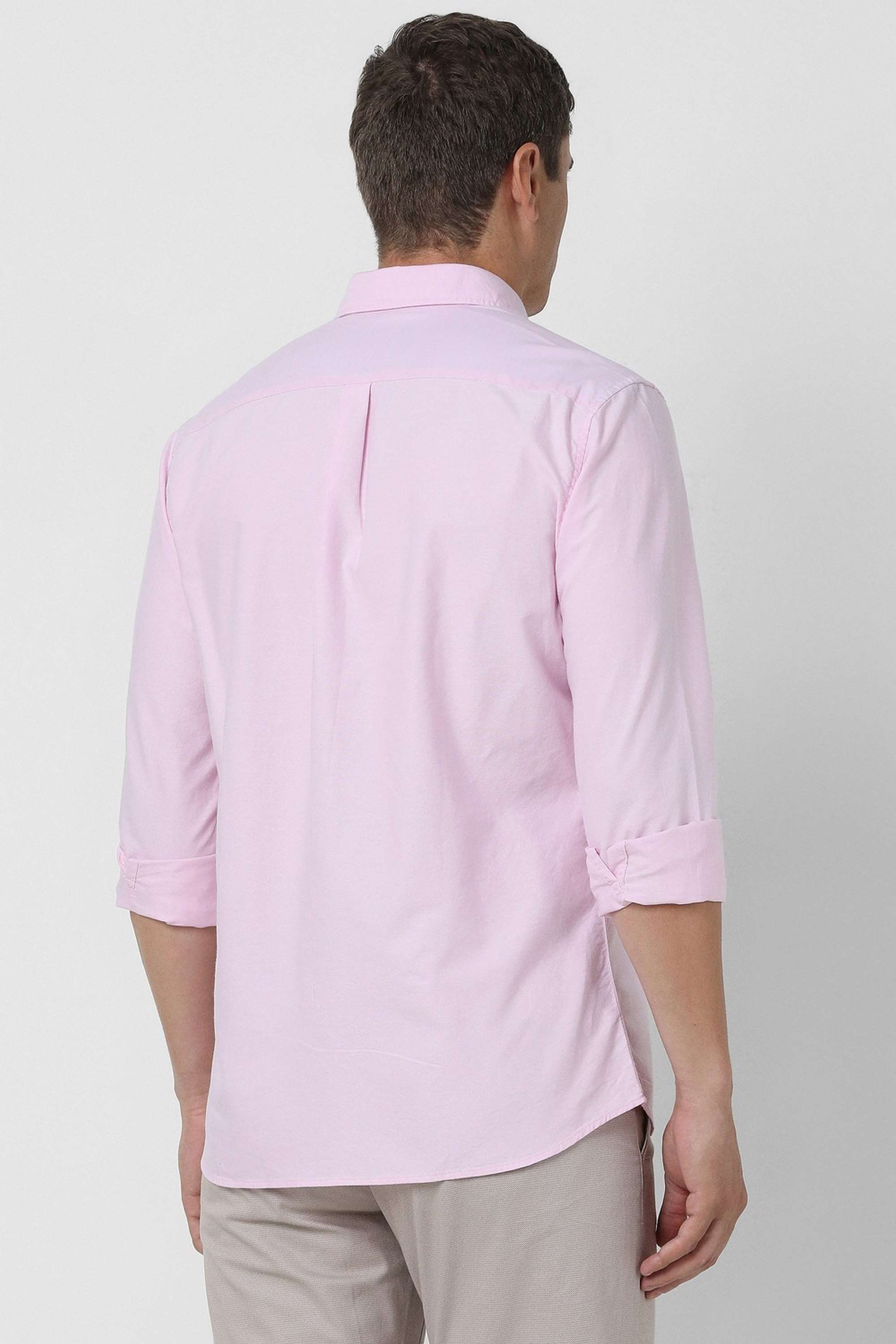 Solid-Cotton-Slim-Fit-Men-s-Casual-Shirt