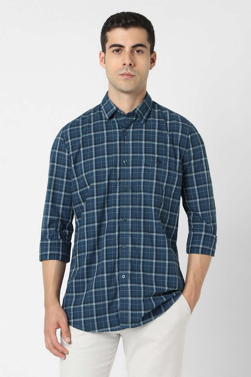 Checks-Cotton-Slim-Fit-Men-s-Casual-Shirt