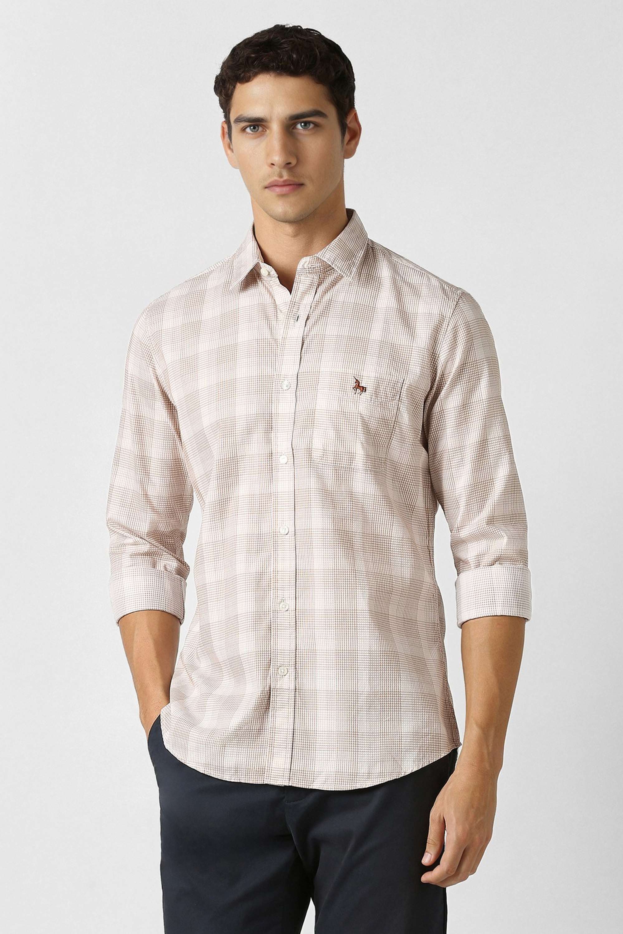 Checks-Cotton-Slim-Fit-Men-Casual-Wear-Shirt