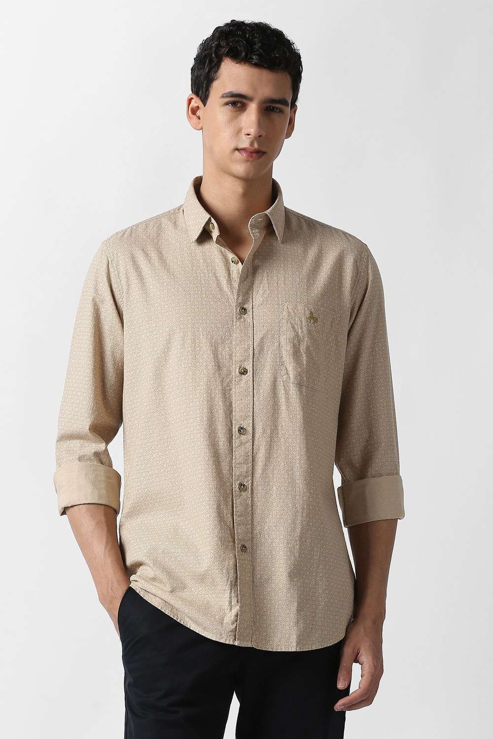 Printed-Cotton-Blend-Slim-Fit-Men-s-Casual-Shirt