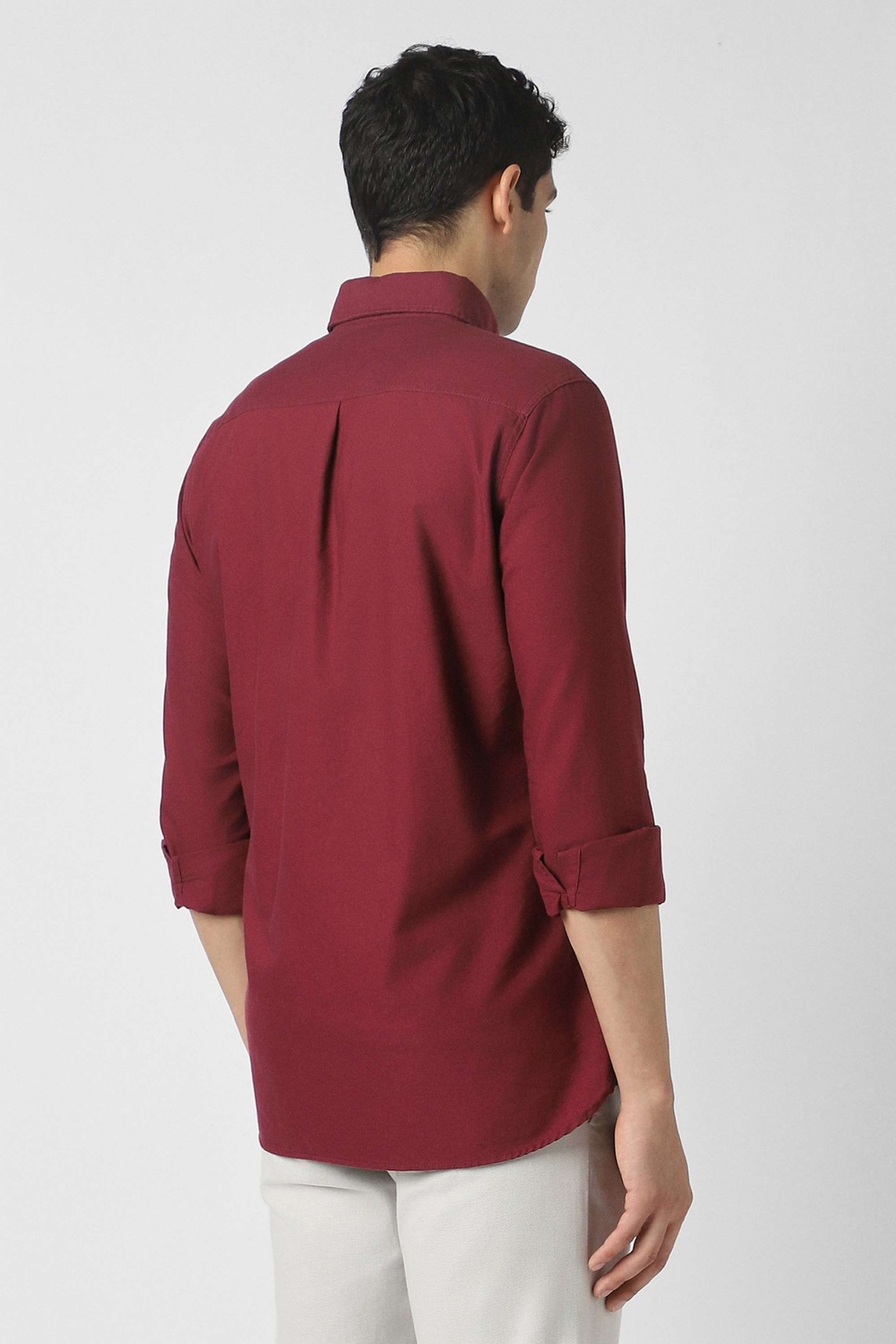 Solid-Cotton-Slim-Fit-Men-s-Casual-Shirt