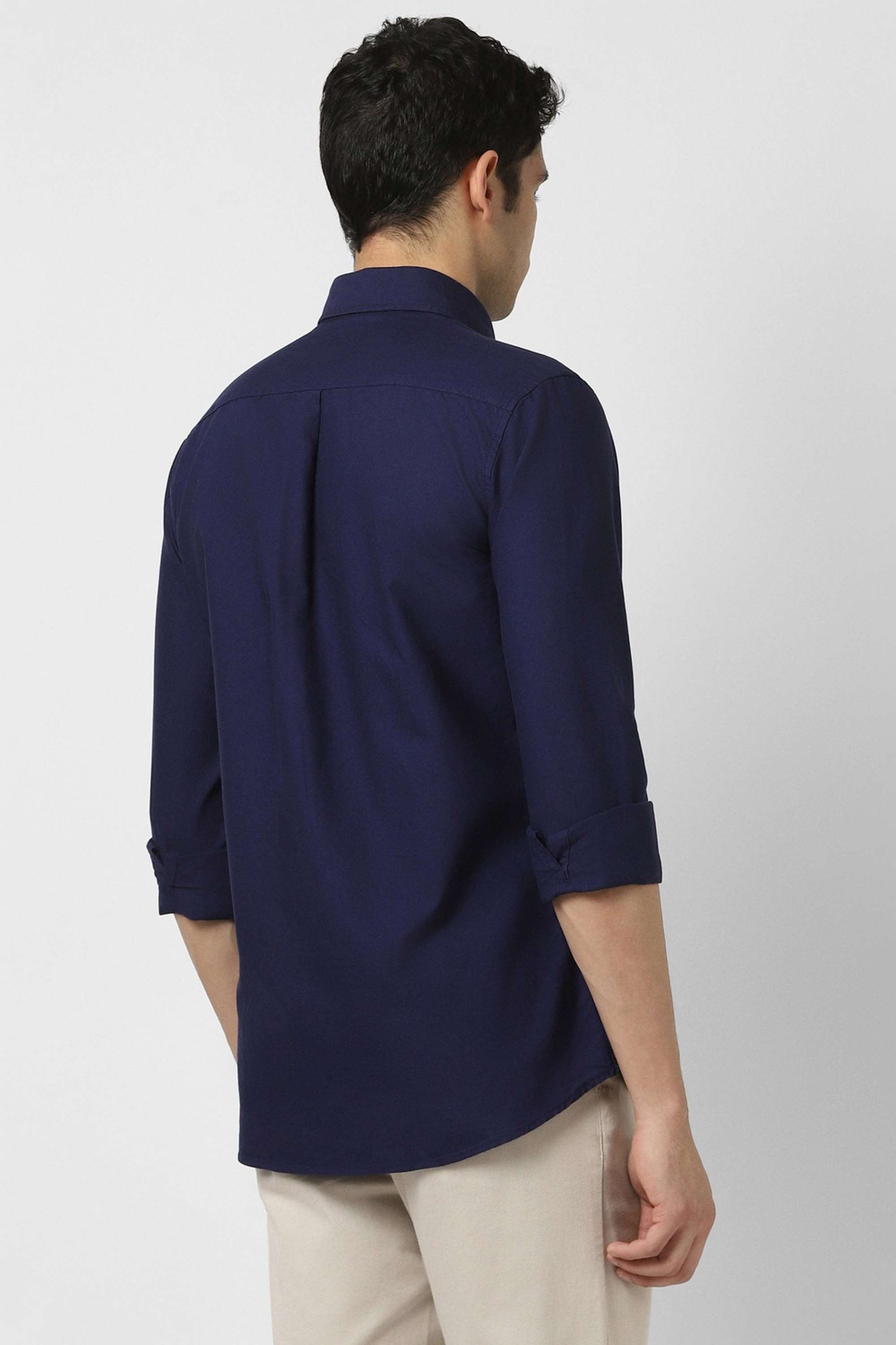 Solid-Cotton-Slim-Fit-Men-s-Casual-Shirt