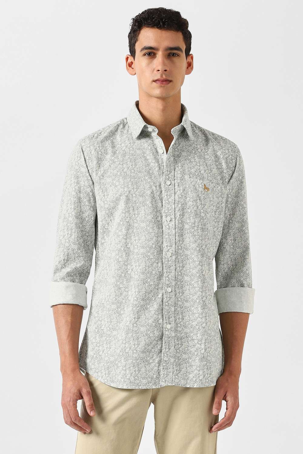 Printed-Cotton-Blend-Slim-Fit-Men-s-Casual-Shirt