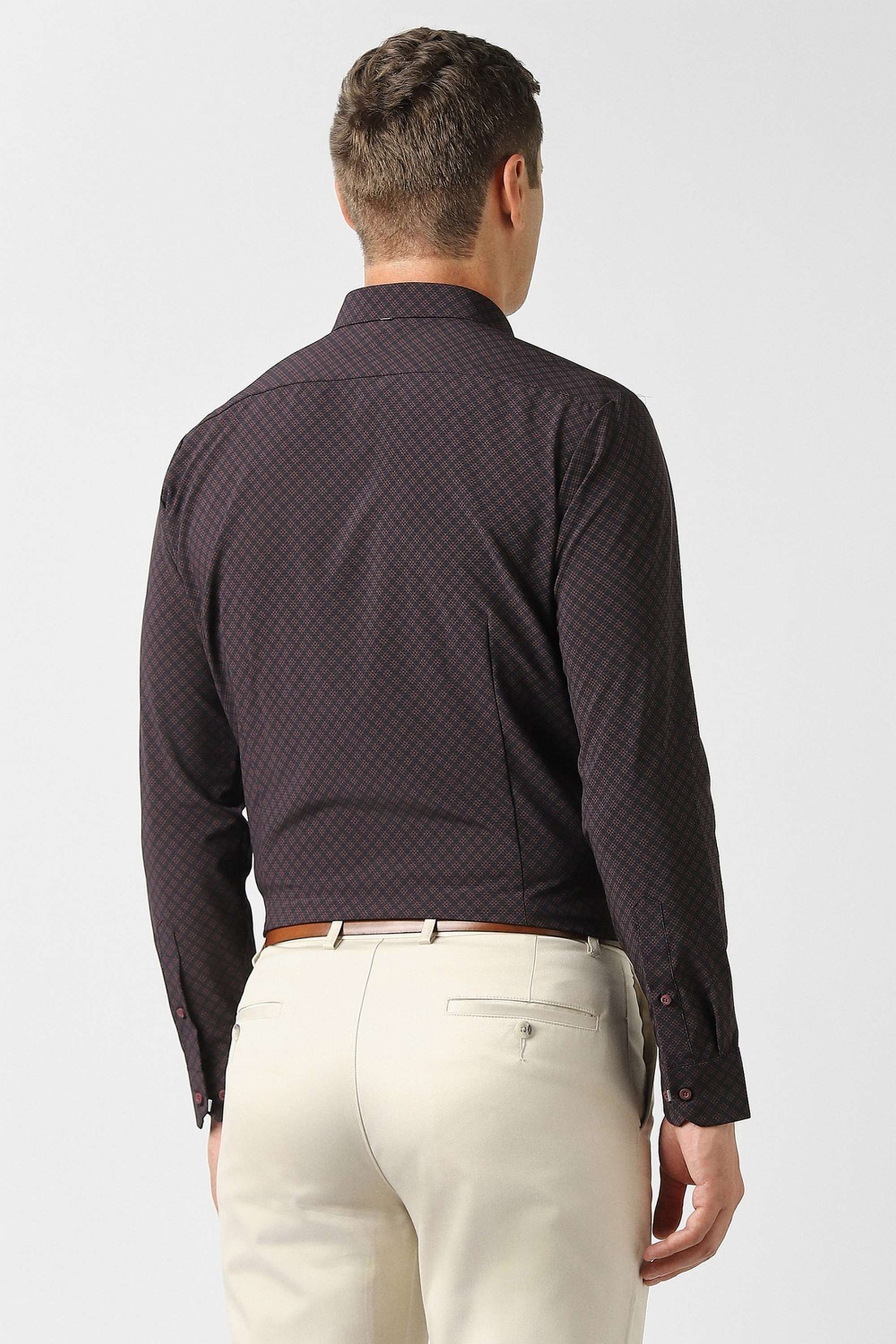 Printed-Collared-Blended-Fabric-Men-Formal-Wear-Shirt