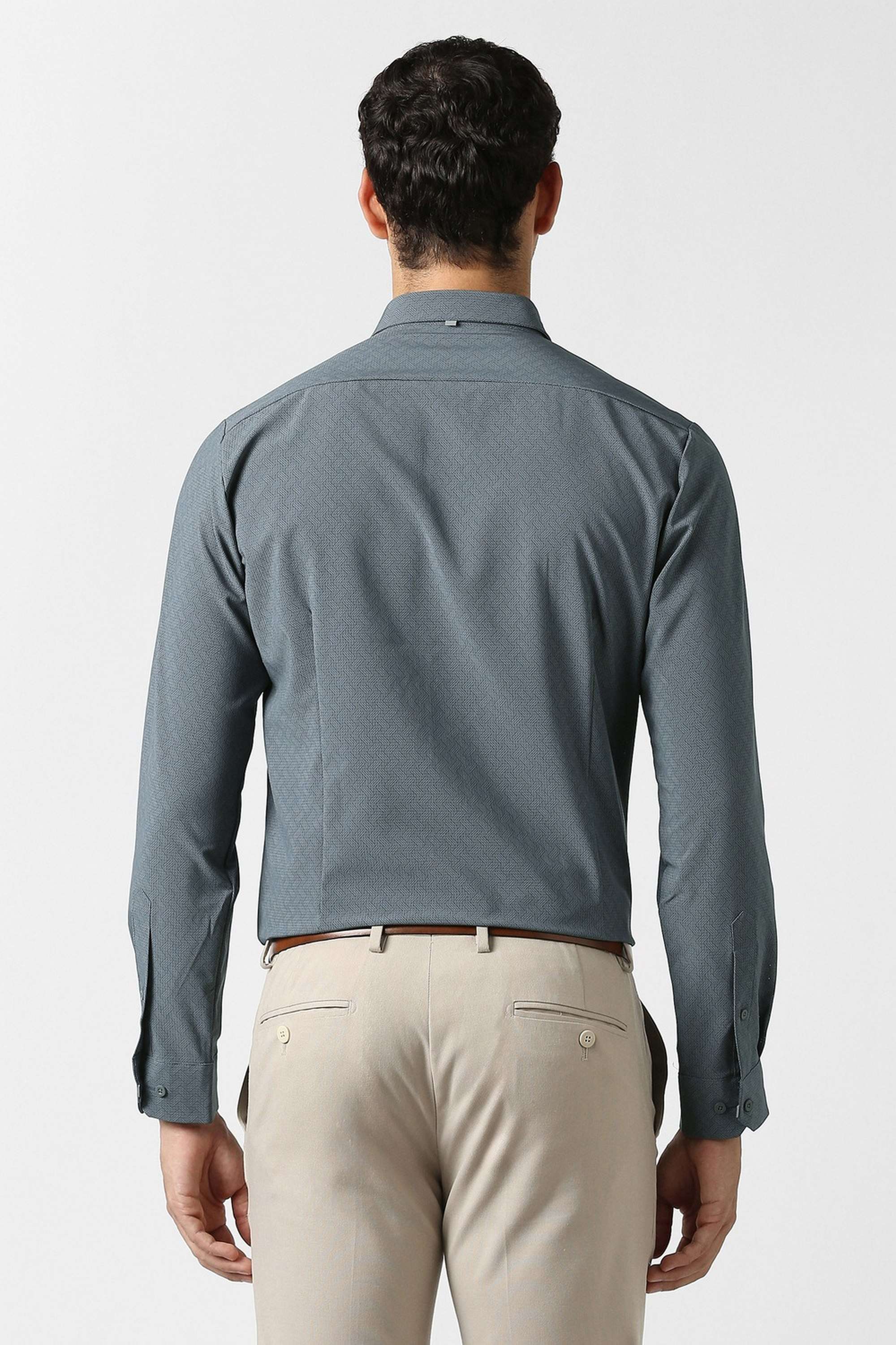 Printed-Collared-Blended-Fabric-Men-Formal-Wear-Shirt
