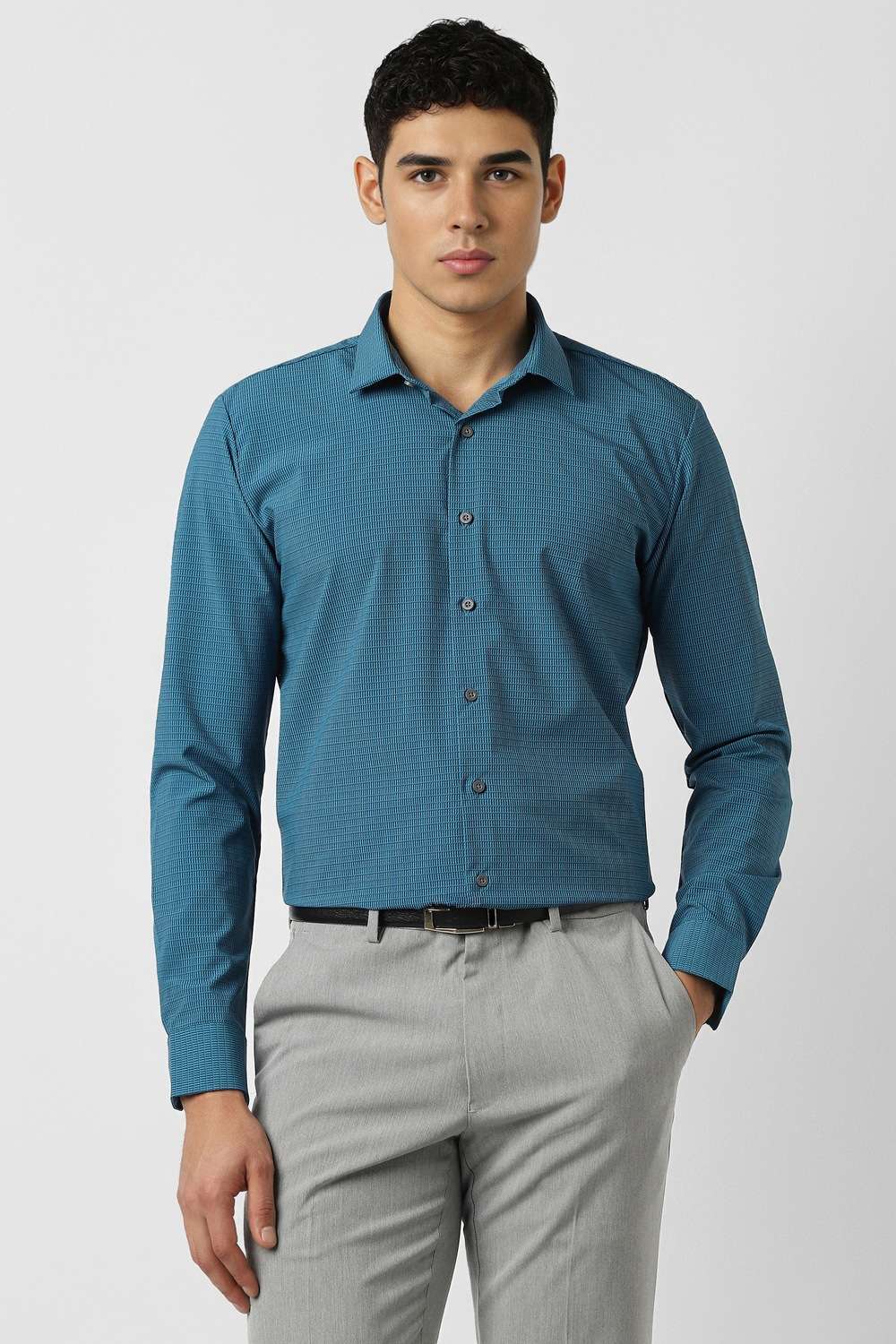 Textured-Polyester-Slim-Fit-Men-s-Formal-Shirt