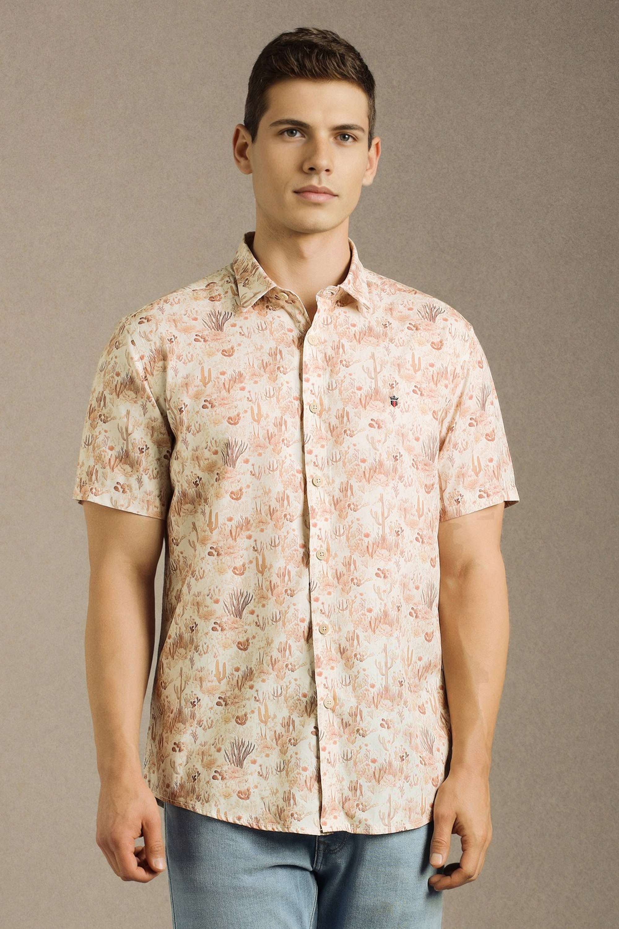 Printed-Cotton-Blend-Slim-Fit-Men-s-Casual-Shirt