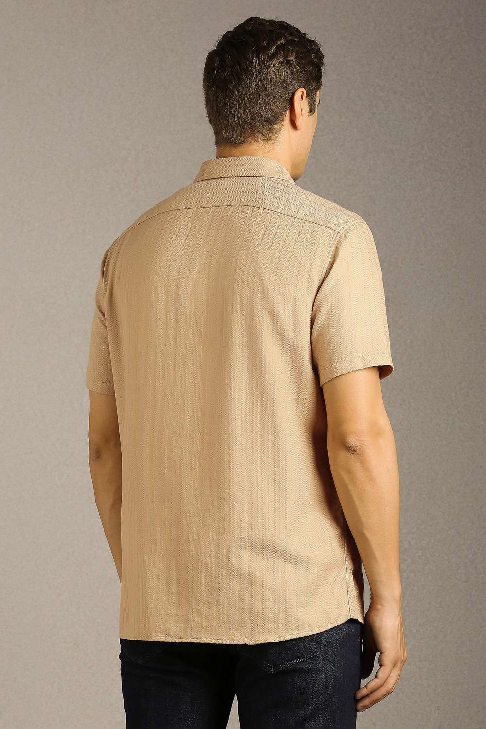 Textured-Cotton-Slim-Fit-Men-s-Casual-Shirt