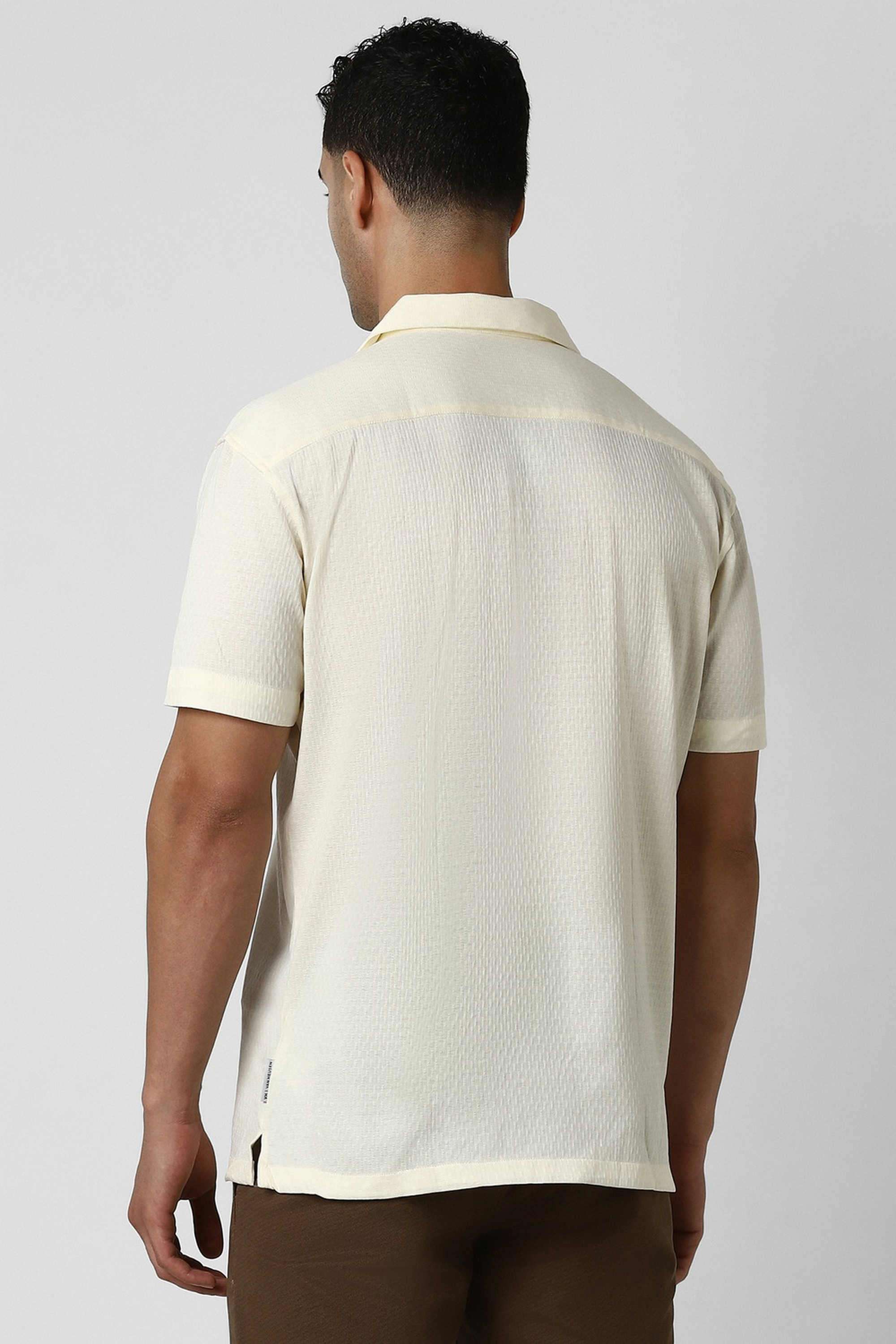 Solid-Cotton-Skinny-Fit-Men-s-Casual-Shirt