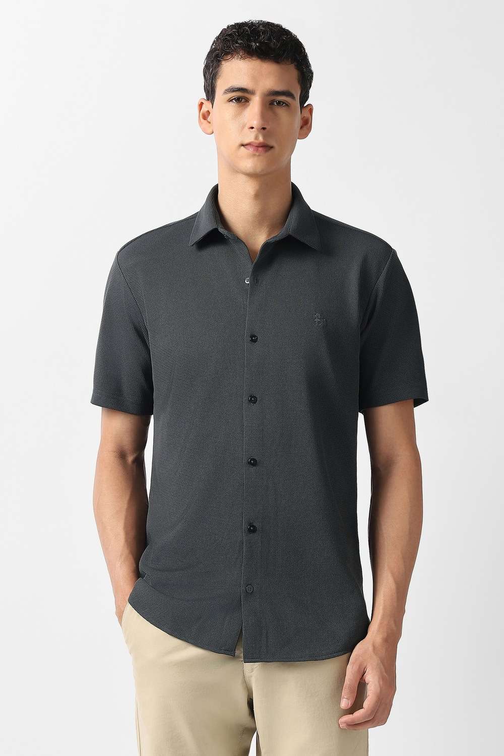 Solid-Cotton-Slim-Fit-Men-s-Casual-Shirt