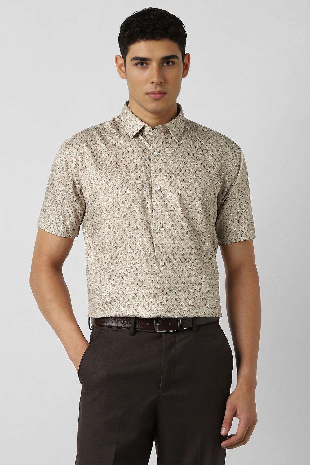 Printed-Cotton-Slim-Fit-Men-Formal-Wear-Shirt