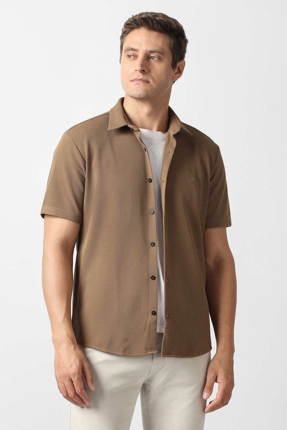 Solid-Cotton-Slim-Fit-Men-Casual-Wear-Shirt