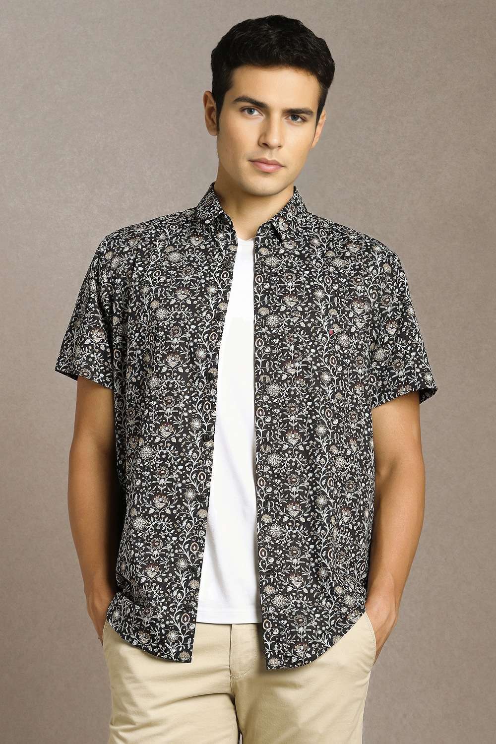 Printed-Cotton-Blend-Slim-Fit-Men-s-Casual-Shirt