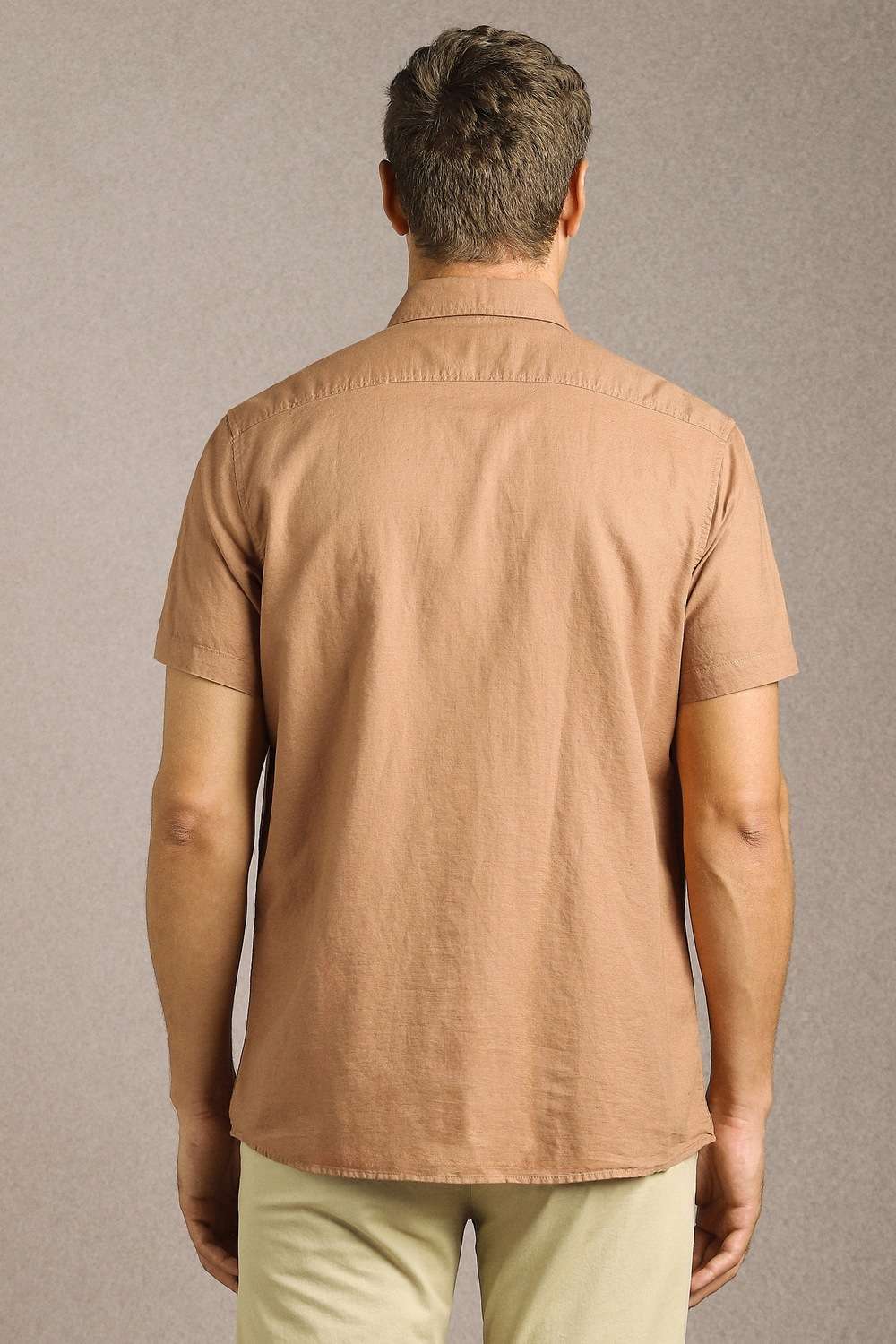 Solid-Cotton-Linen-Blend-Slim-Fit-Men-s-Casual-Shirt