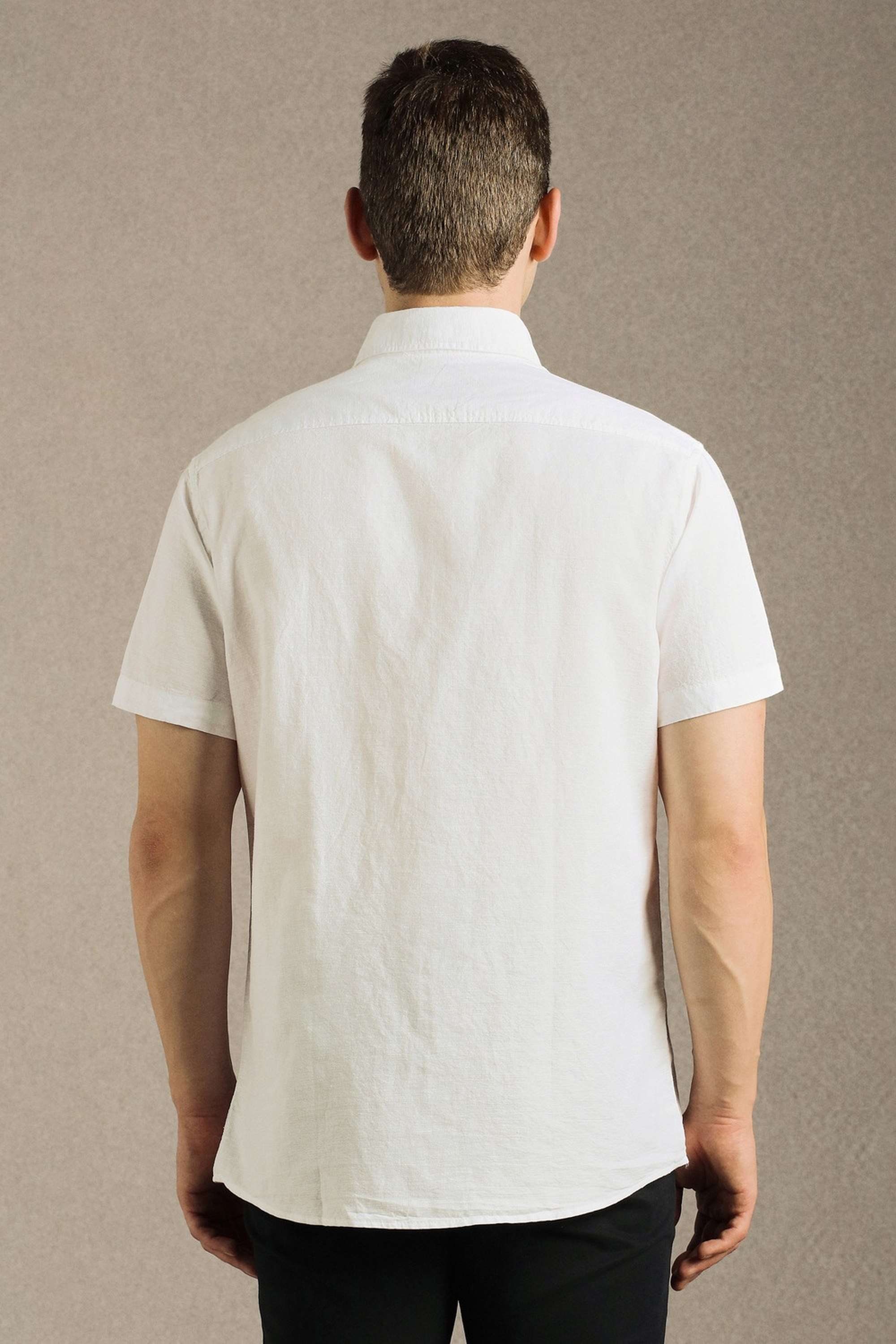 Solid-Cotton-Blend-Slim-Fit-Men-s-Casual-Shirt